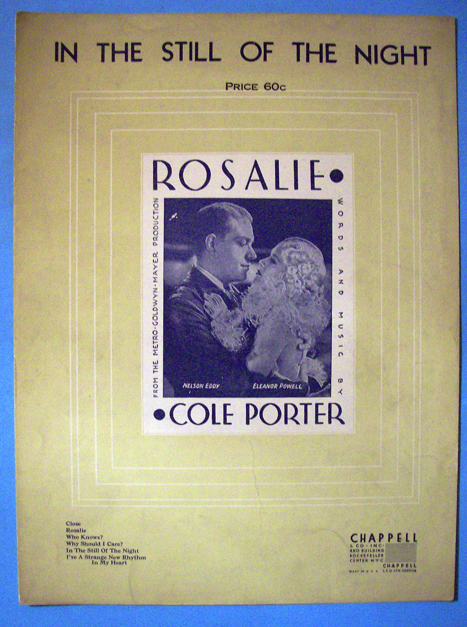 Sheet Music For 1937 In The Still Of The Night