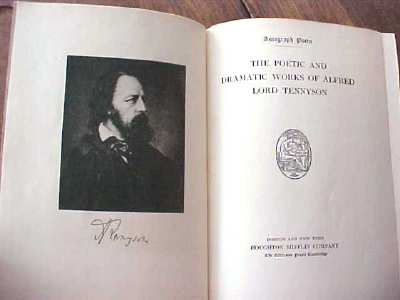 Lord Tennyson Poems Early 1900's