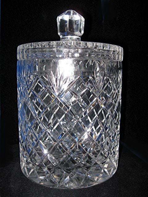 Crystal Biscuit Barrel with lid