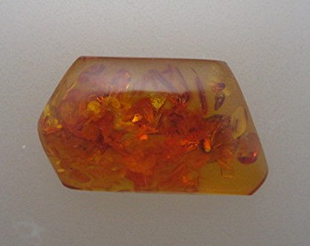 Baltic Amber and 8K Gold Brooch Pin