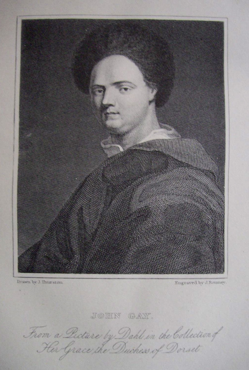Original 1881 Engraving of John Gay