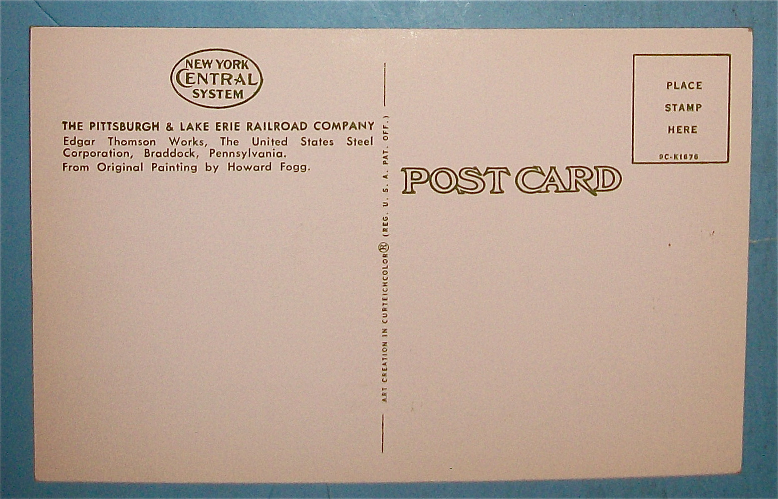 Edgar Thomson Works Postcard (Pittsburgh Railroad)