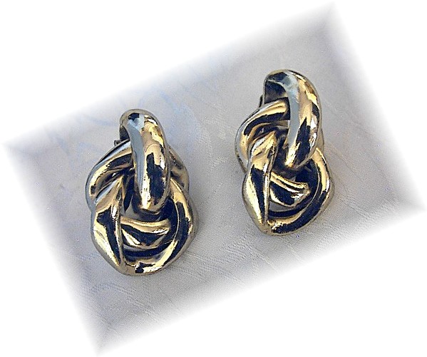Superb Pair of Goldtone Signed MARIN Earrings