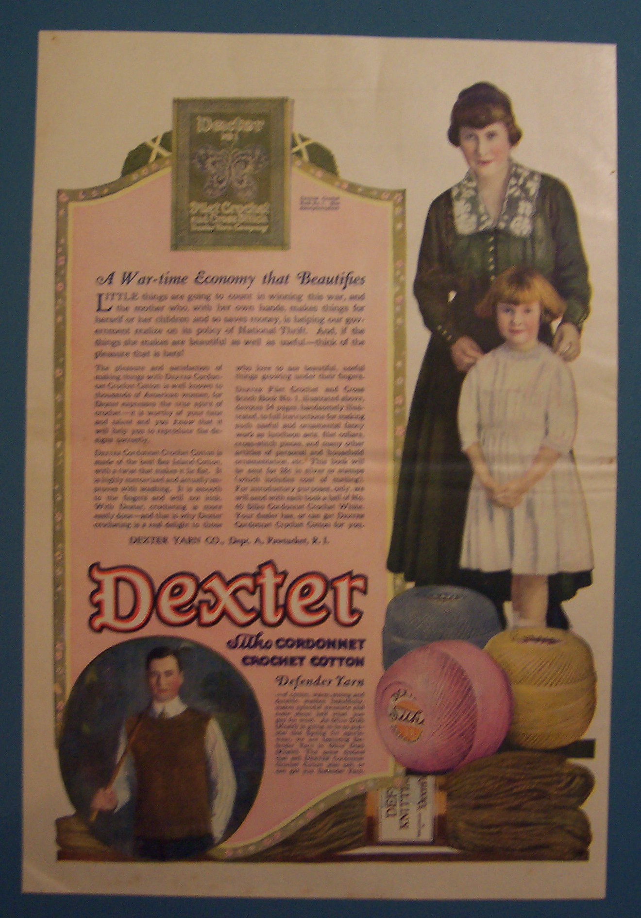 1918 Dexter Silko Cordonnet Crochet Cotton Yarn
