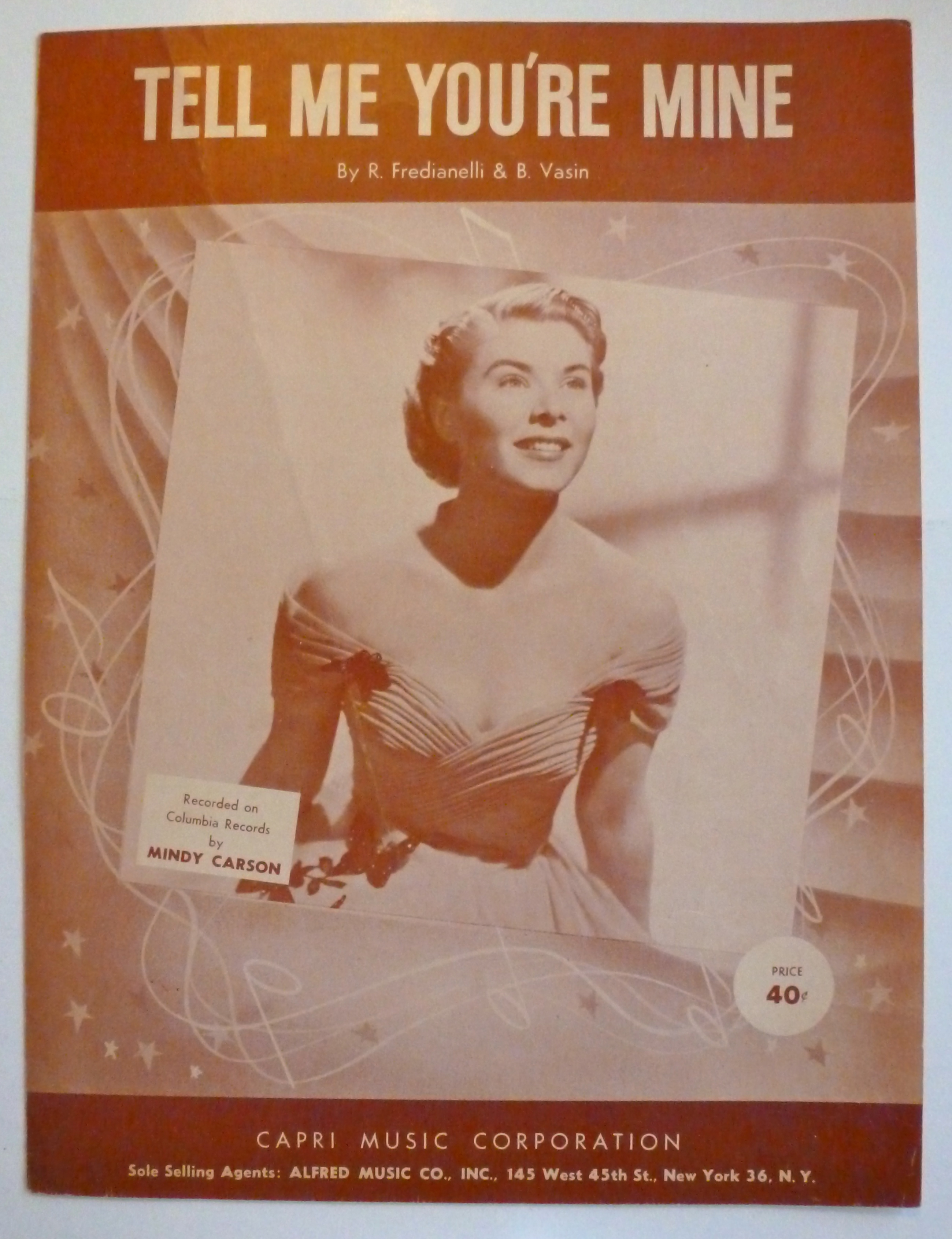 Sheet Music For 1952 Tell Me You're Mine