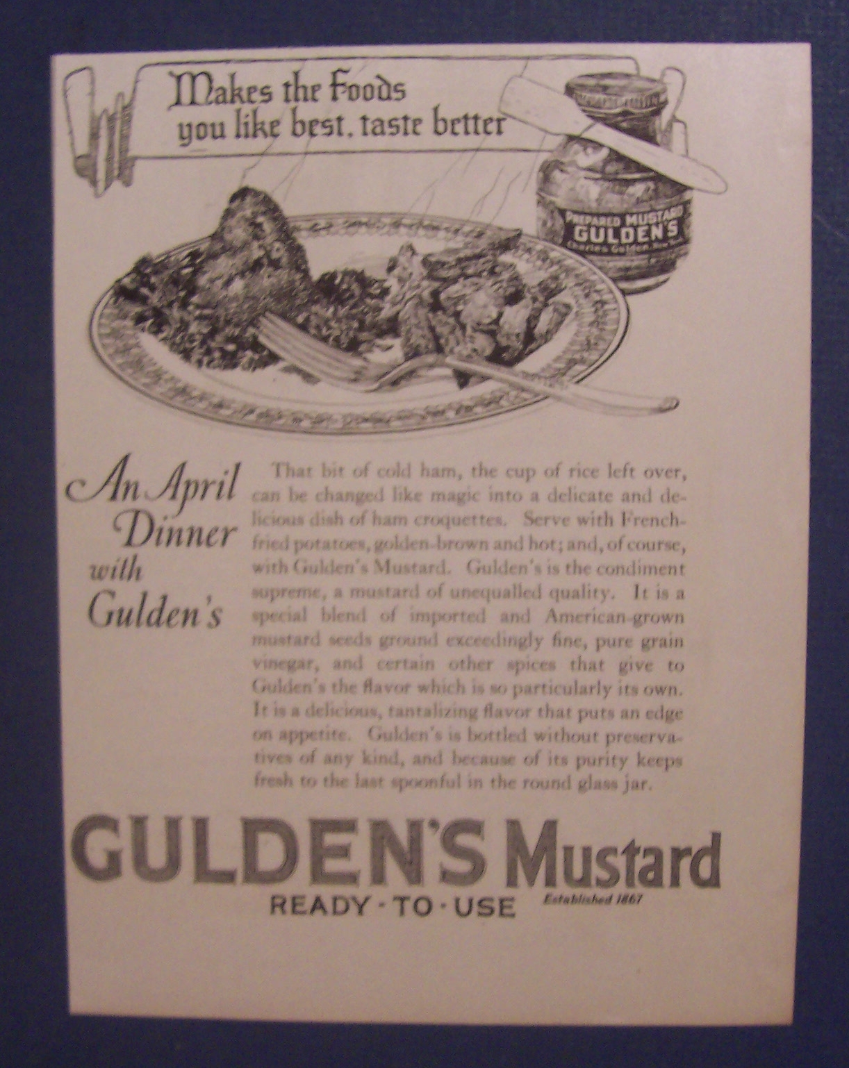 1923 Gulden's Mustard