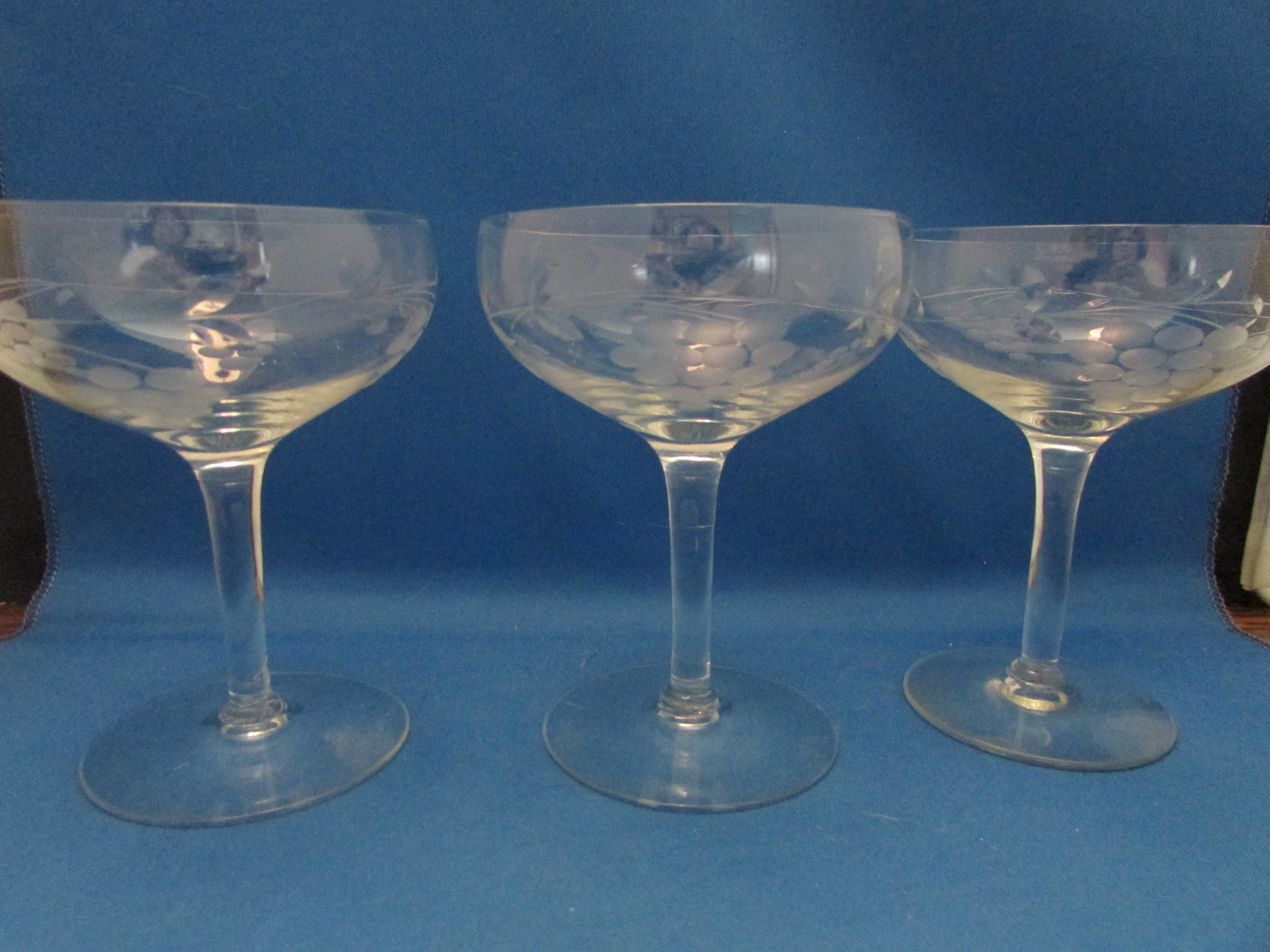 Cut Glass Champagne Glasses