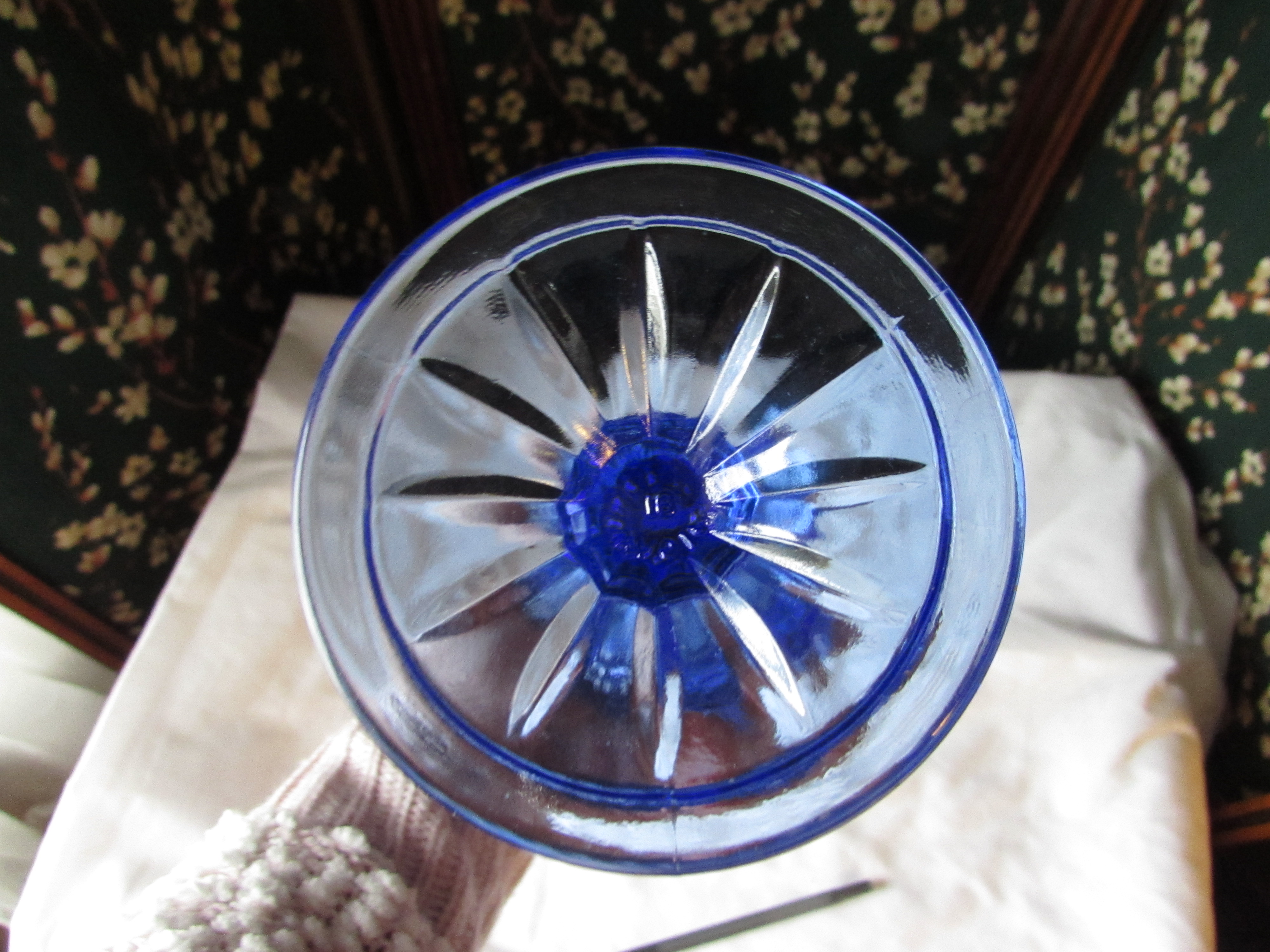 Avon Fostoria Cobalt Blue Goblet George Washington