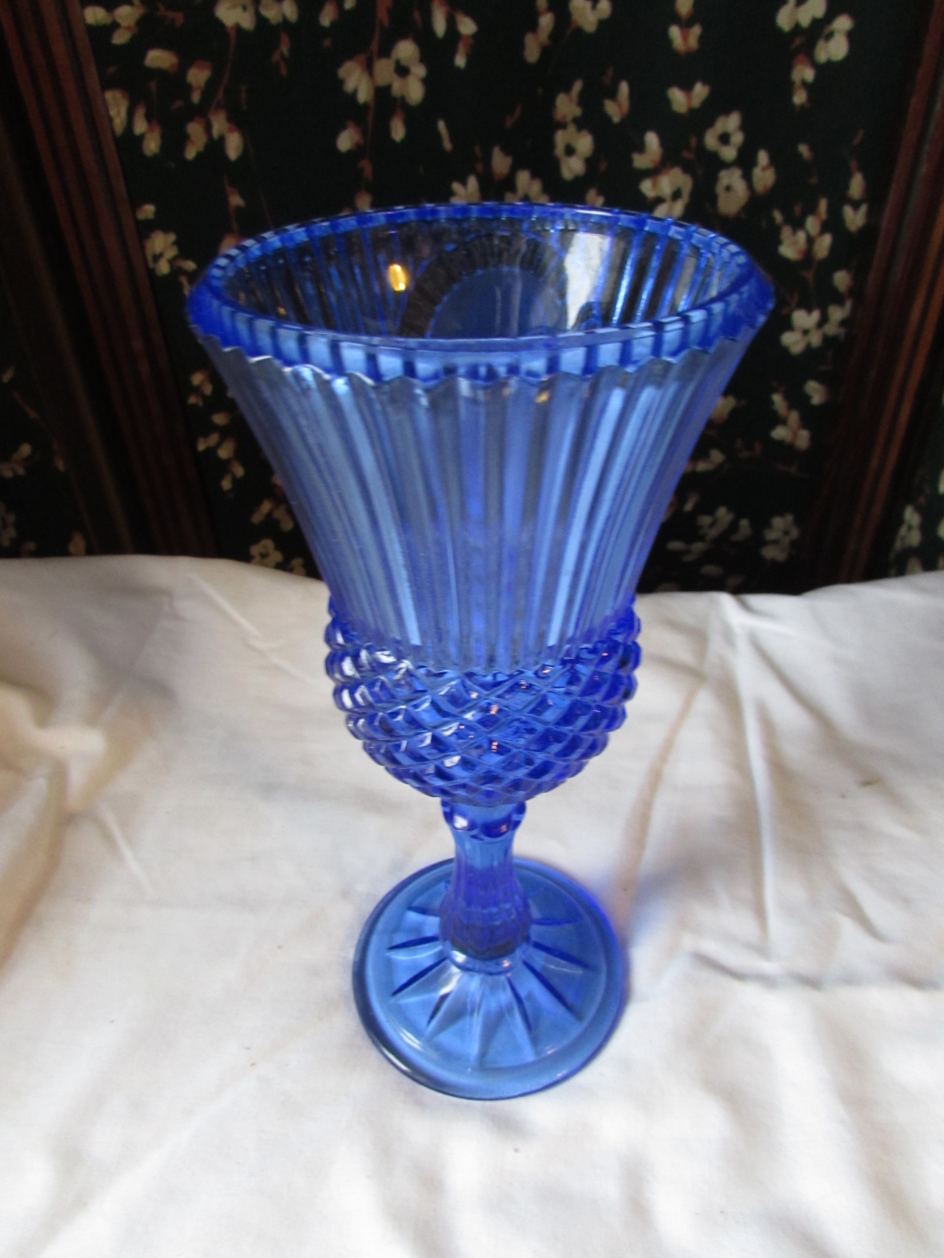 Avon Fostoria Cobalt Blue Goblet George Washington