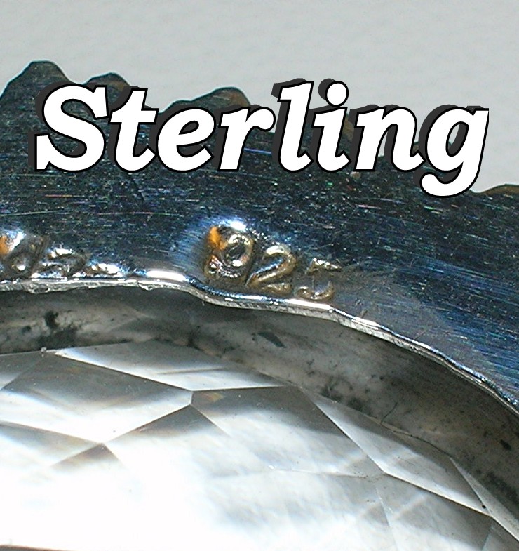 2 Inch Sterling Silver and Faceted Crystal Pendant