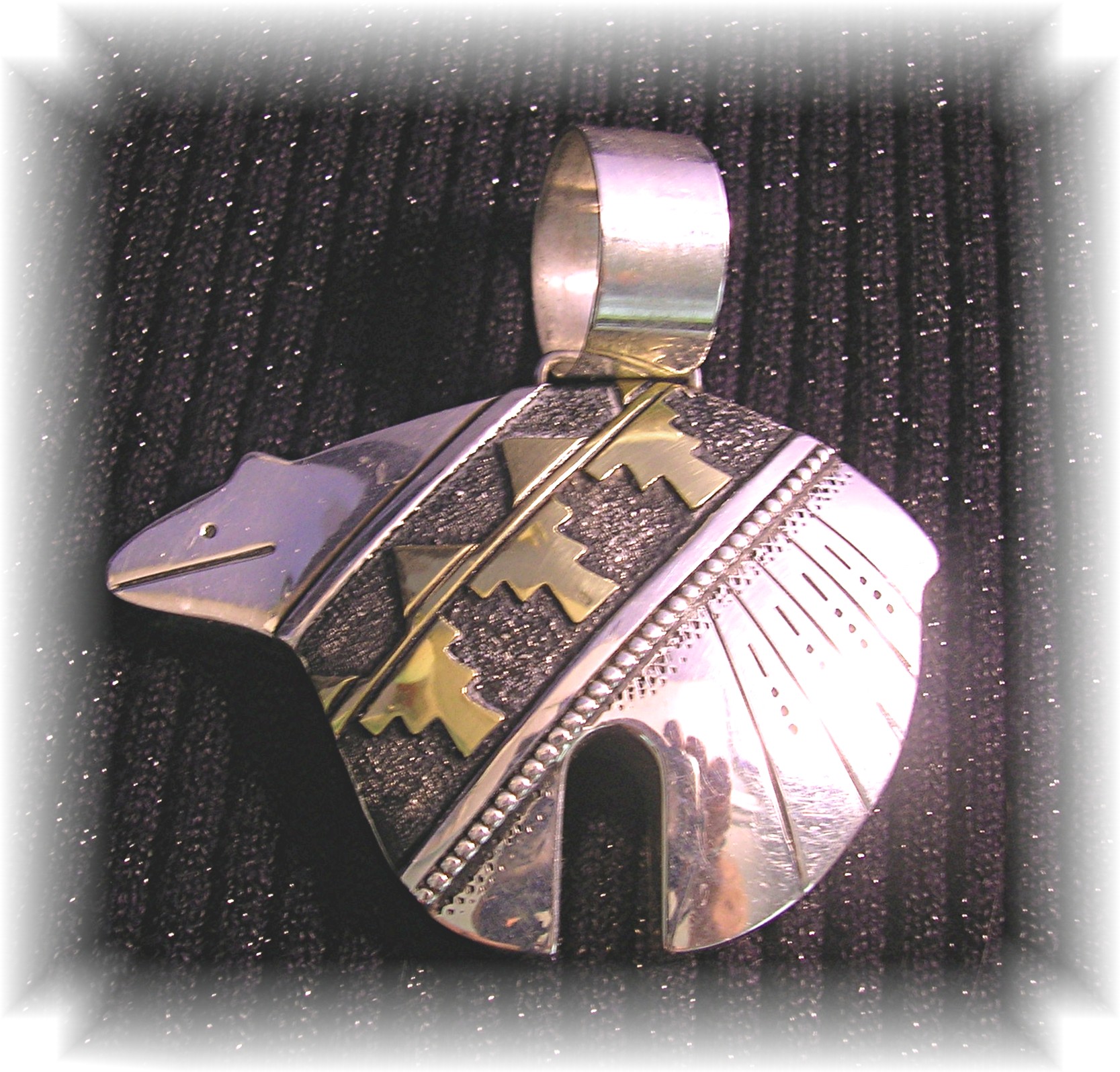 Thomas Singer Sterling Silver Gold  Bear Pendant