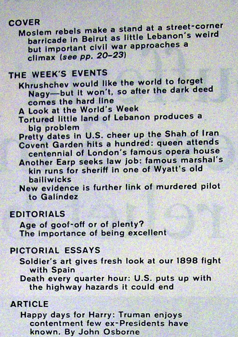 Life Magazine-July 7, 1958-Lebanese Rebels Man