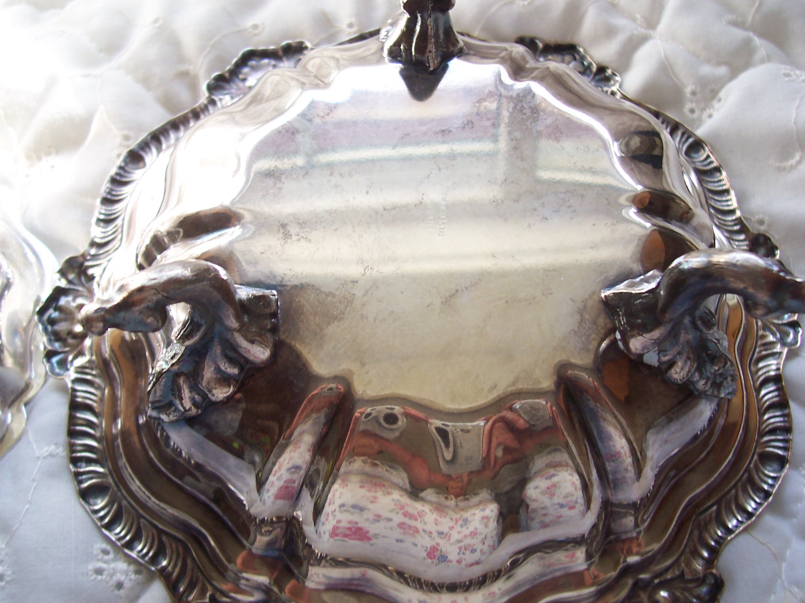 Silver Plated Ornate Covered Serving Dish