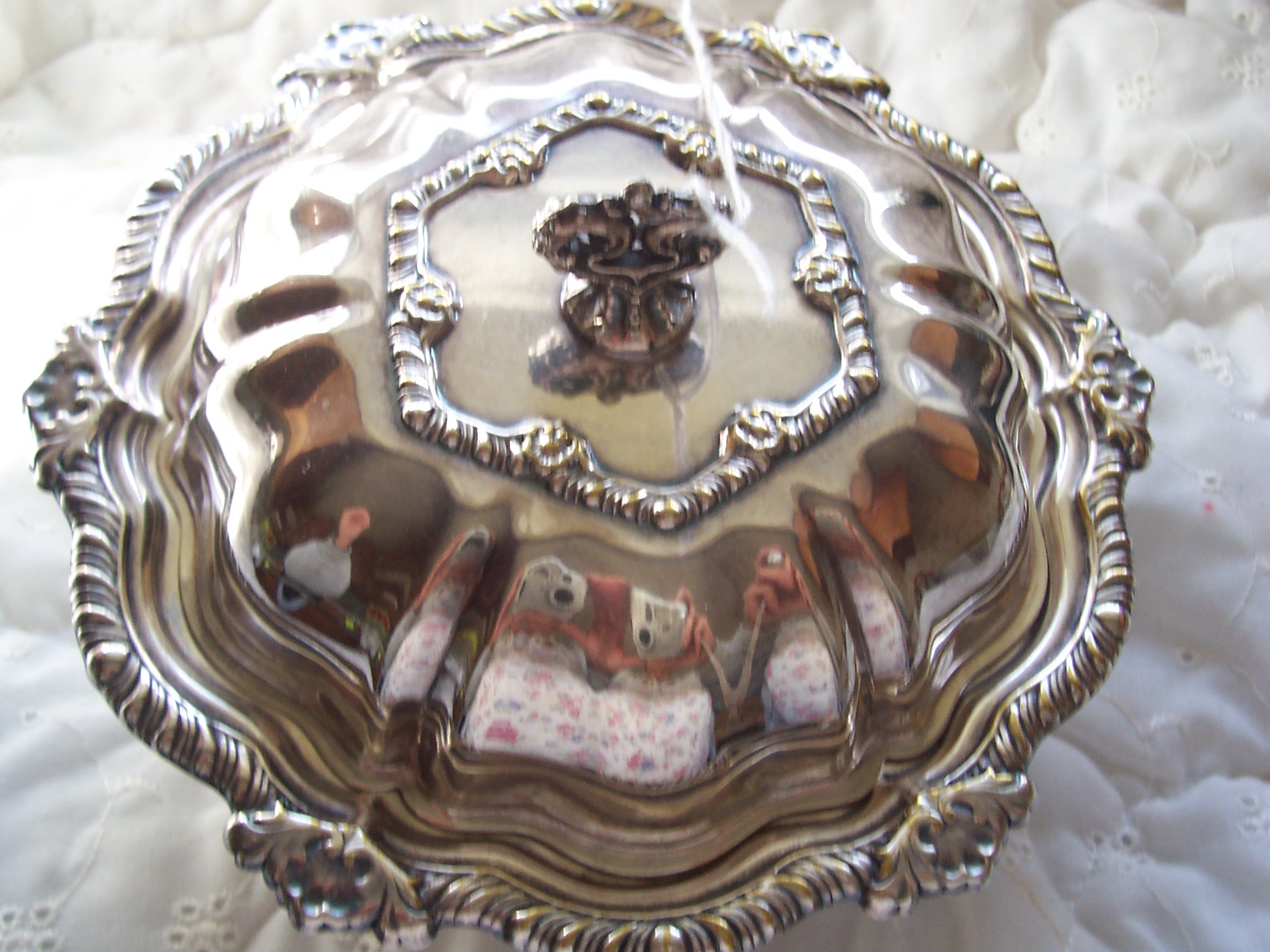 Silver Plated Ornate Covered Serving Dish