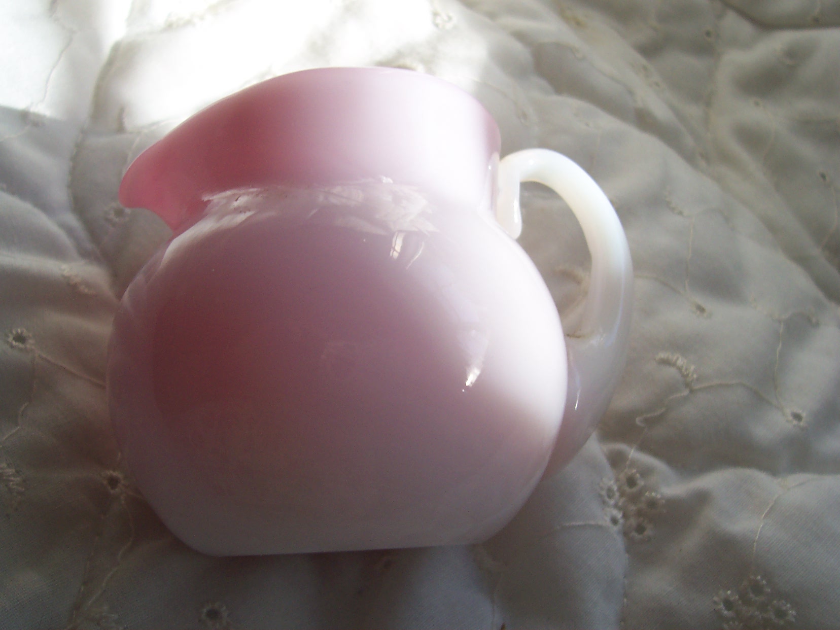 Cased Glass Pitcher Ball Jug Pitcher