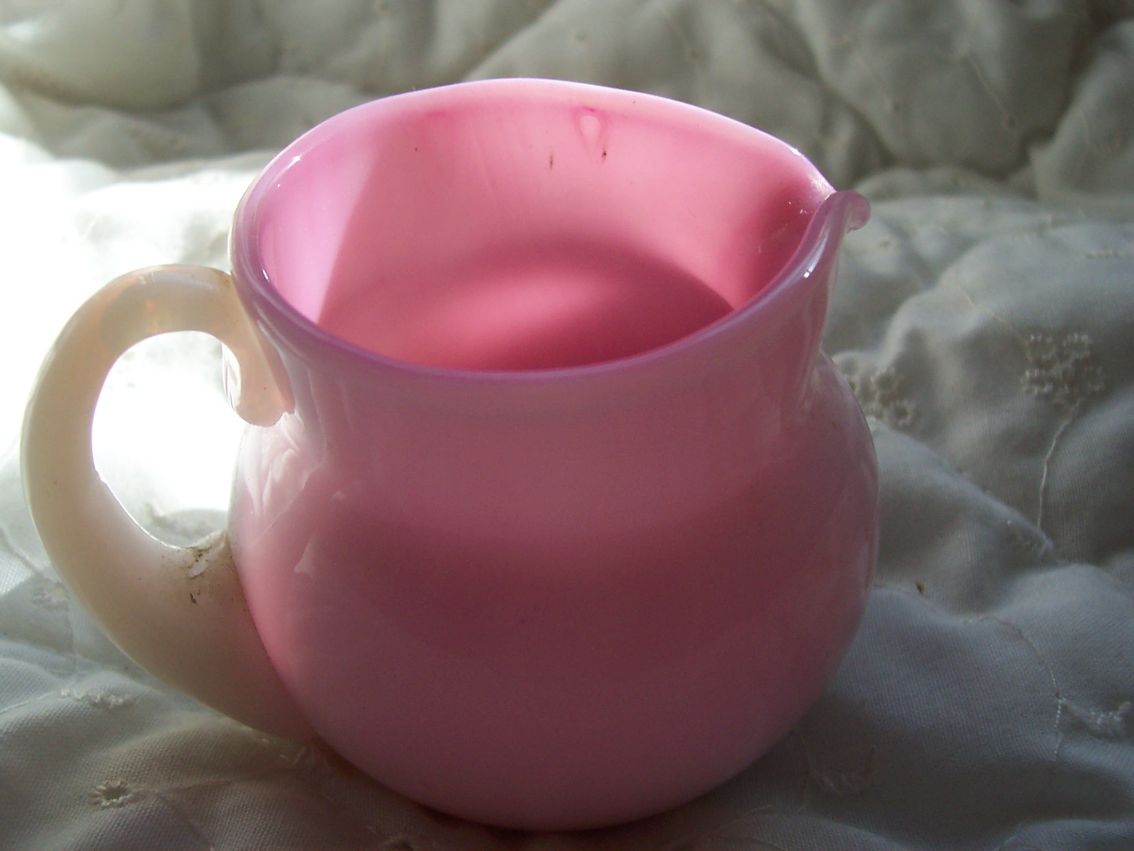 Cased Glass Pitcher Ball Jug Pitcher