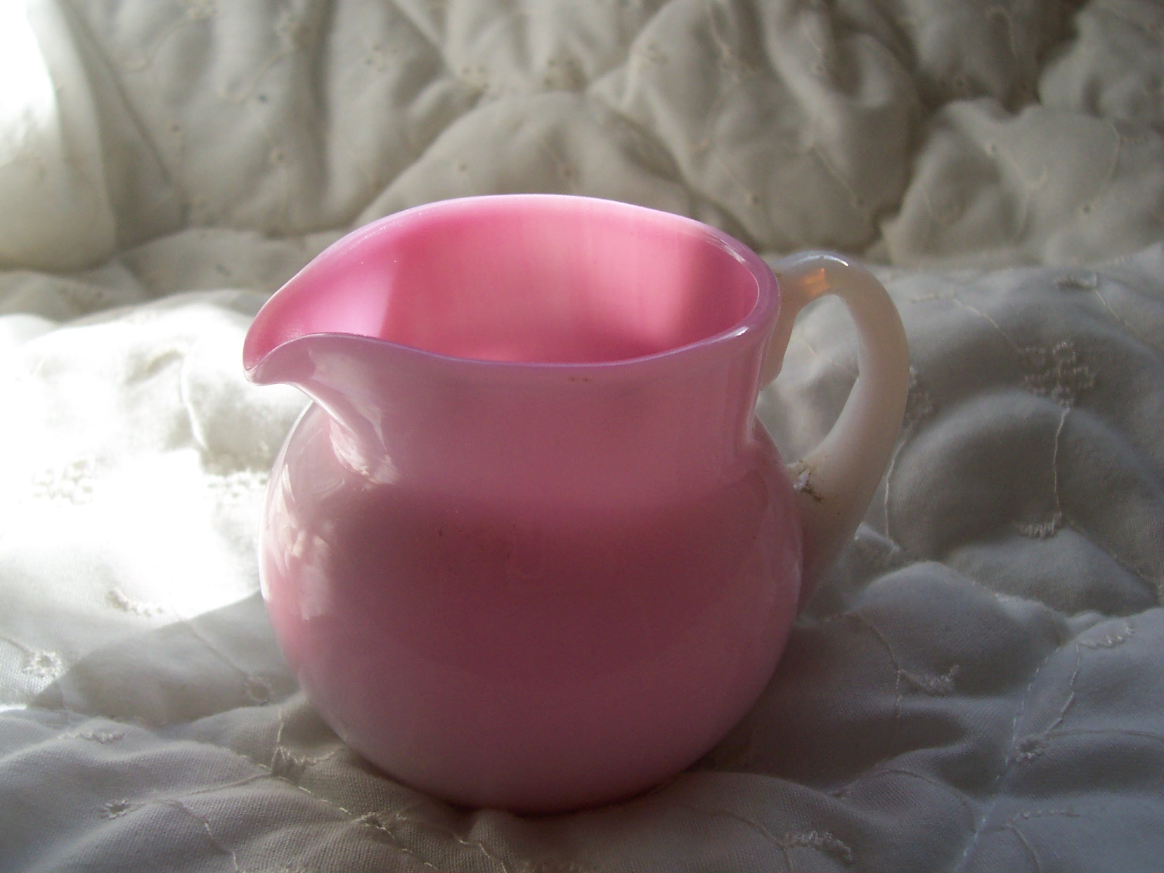 Cased Glass Pitcher Ball Jug Pitcher
