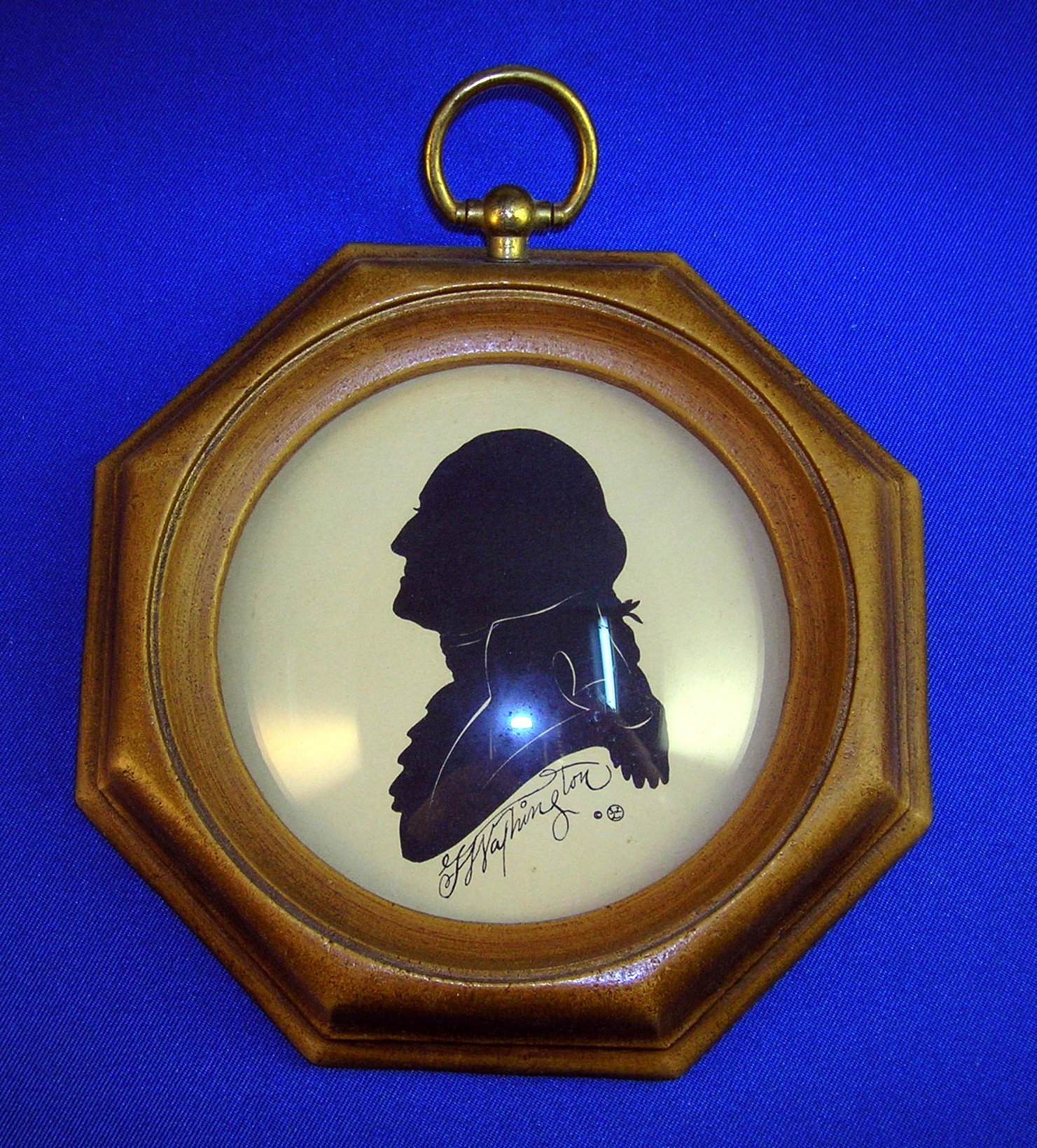 Silhouette Of Gearge Washington Framed