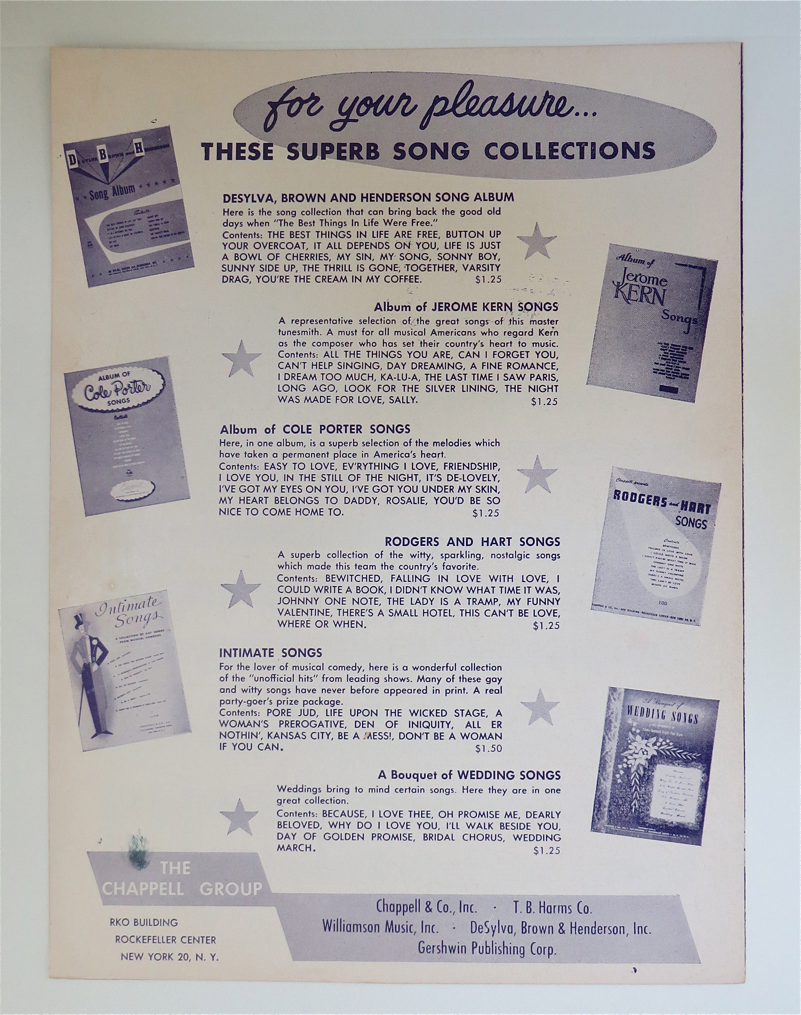1940 Hear My Song, Violetta By Bernier & Klose