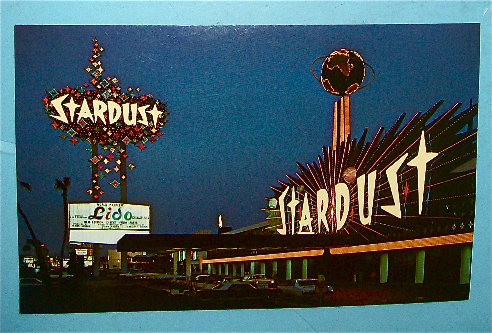 Stardust Casino at Night (Las Vegas) Postcard