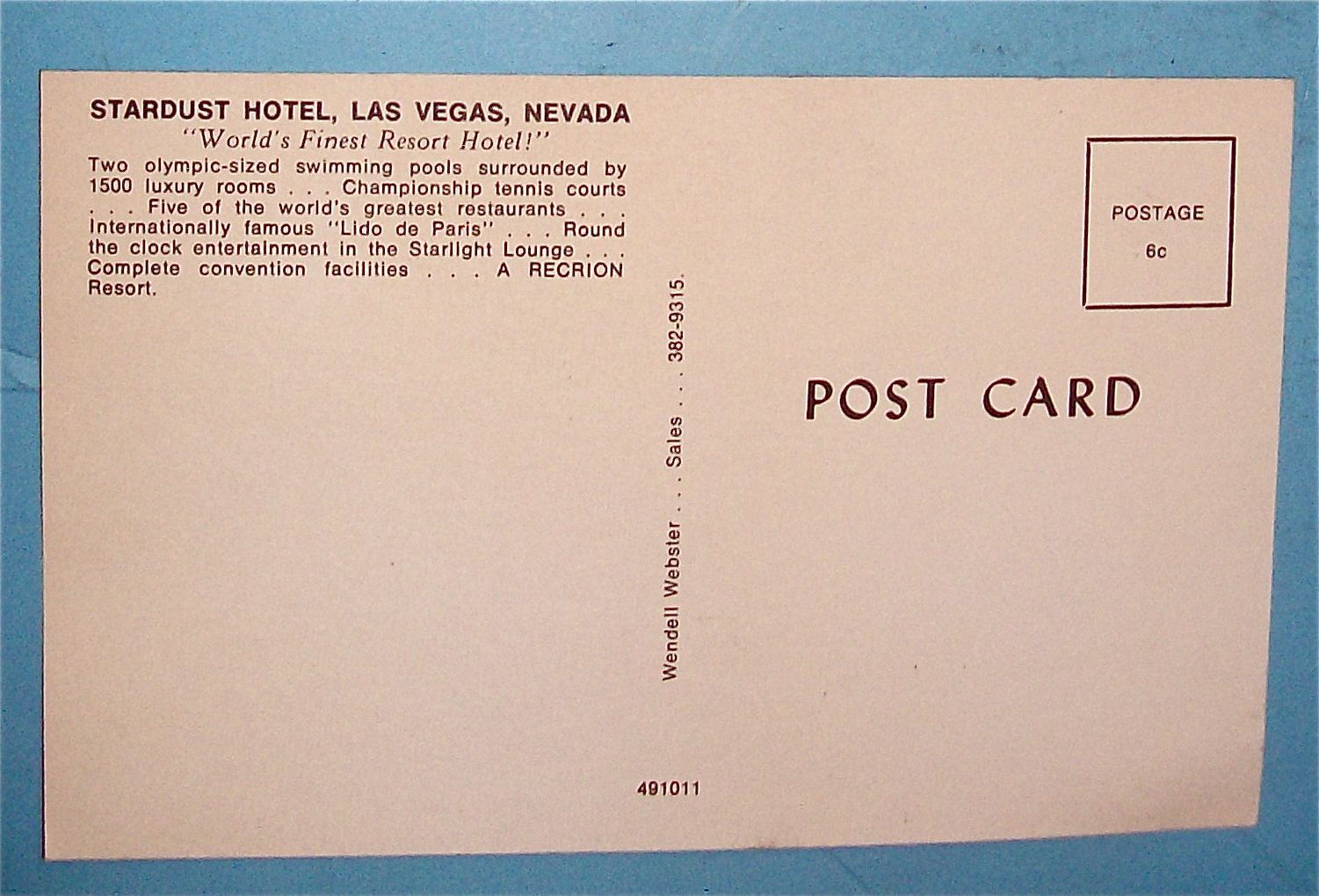 Stardust Casino at Night (Las Vegas) Postcard