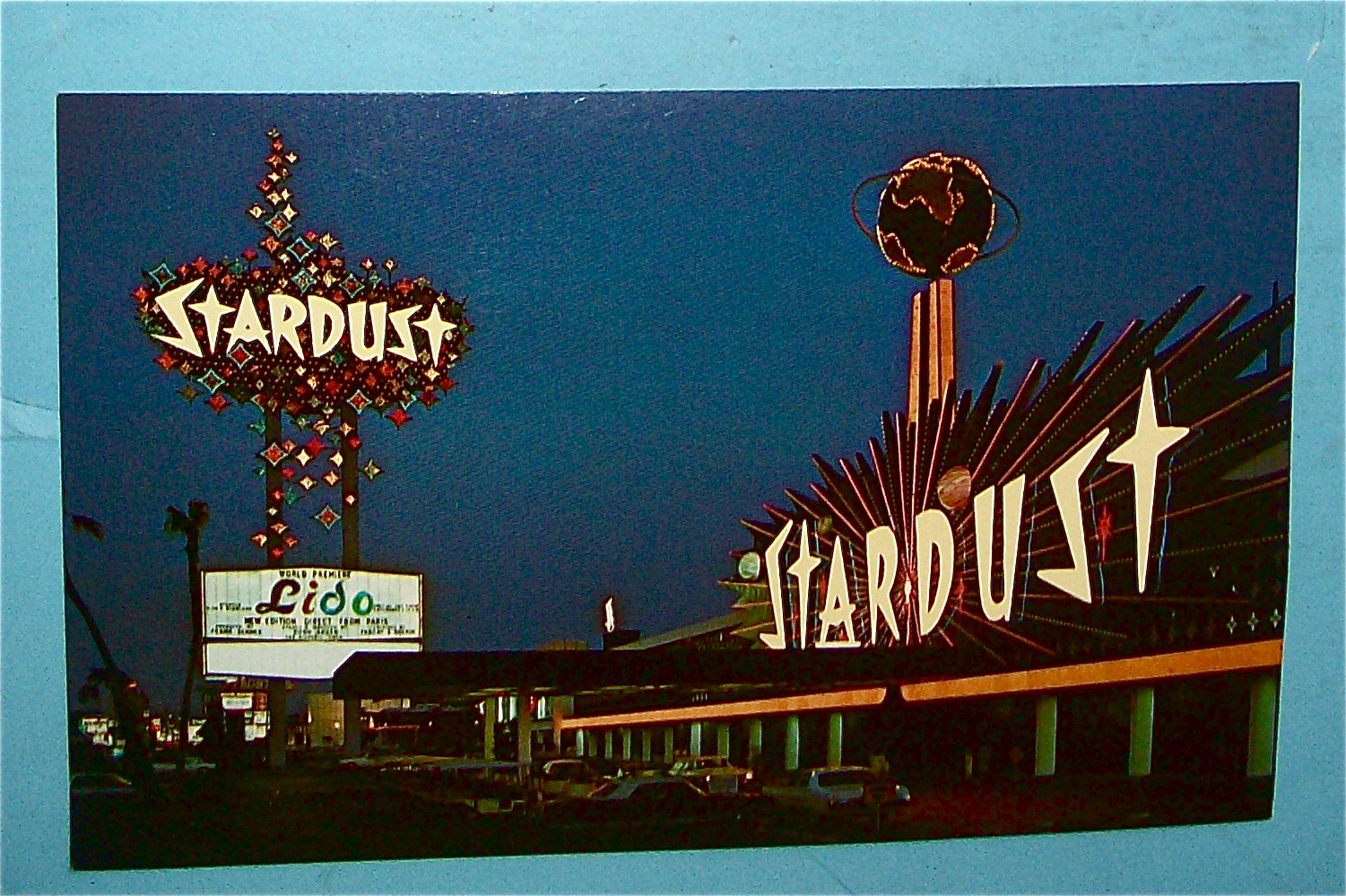 Stardust Casino at Night (Las Vegas) Postcard