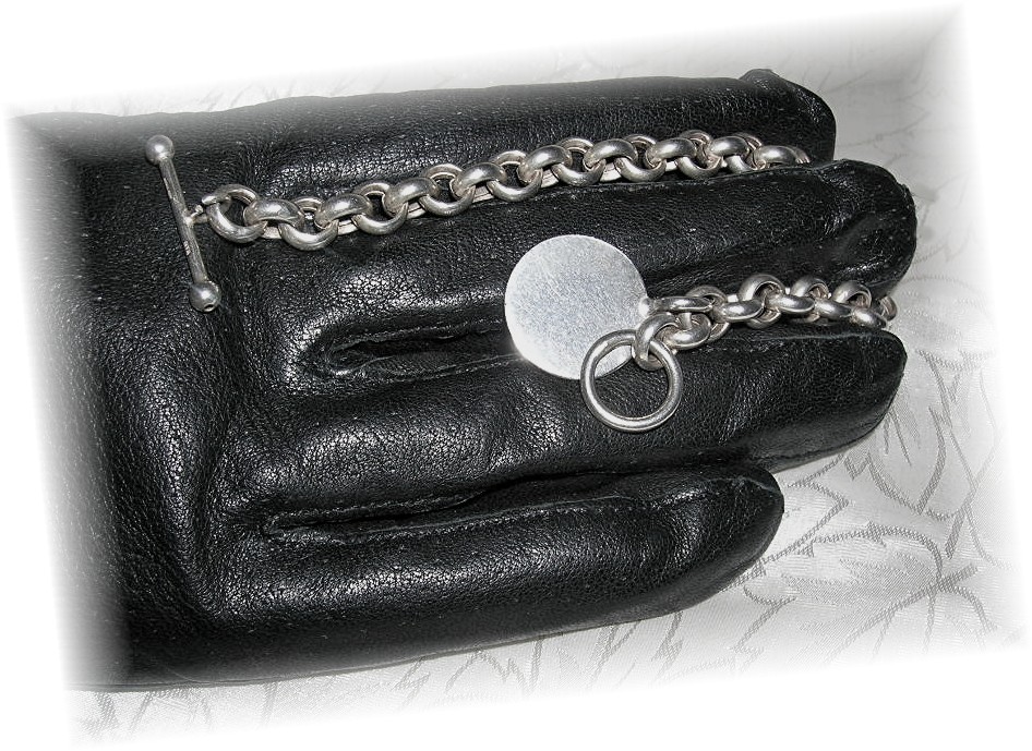Bracelet Sterling Silver Toggle Clasp Italy Signed Han