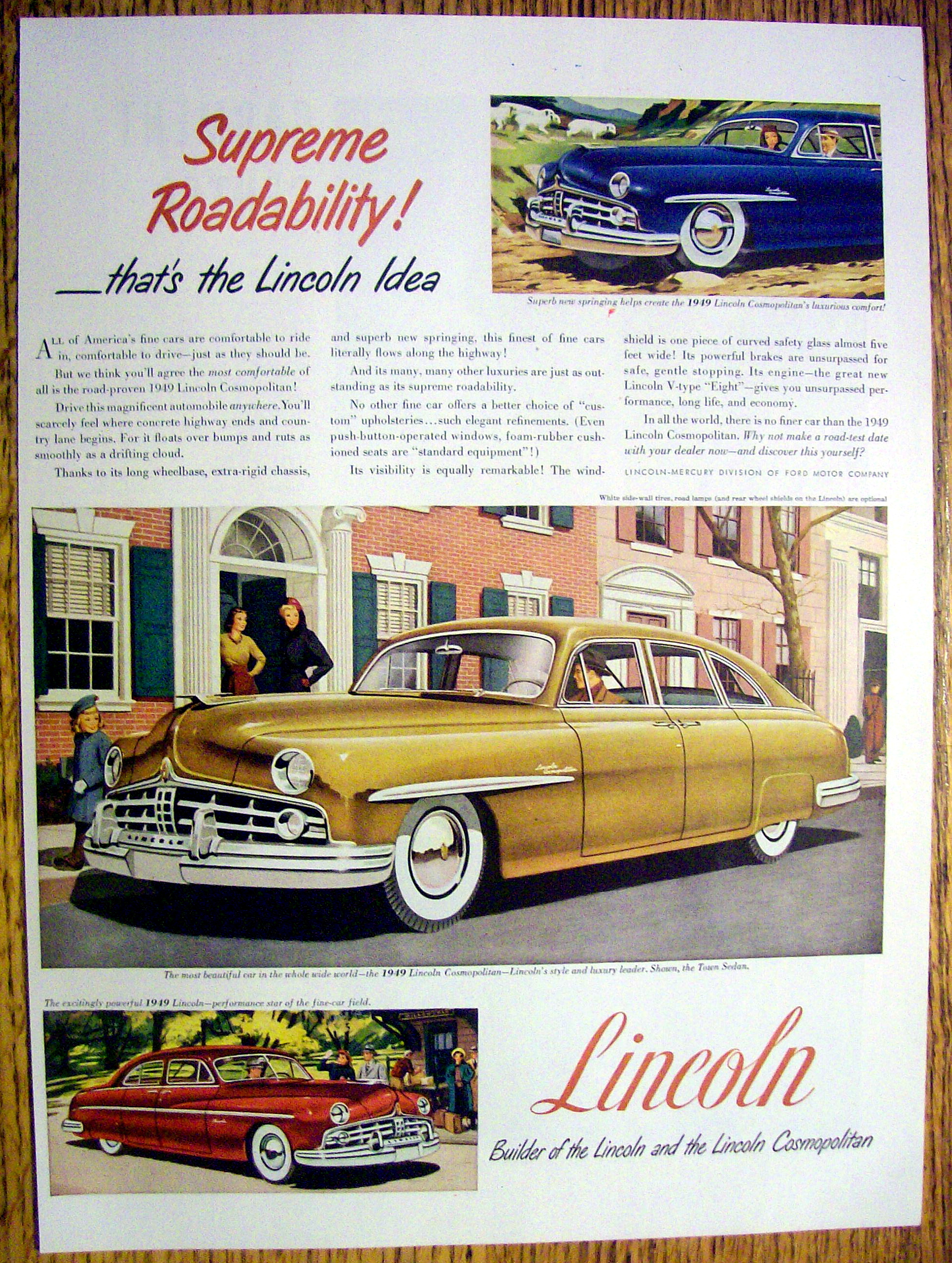 1949 Lincoln with the Lincoln Cosmopolitan