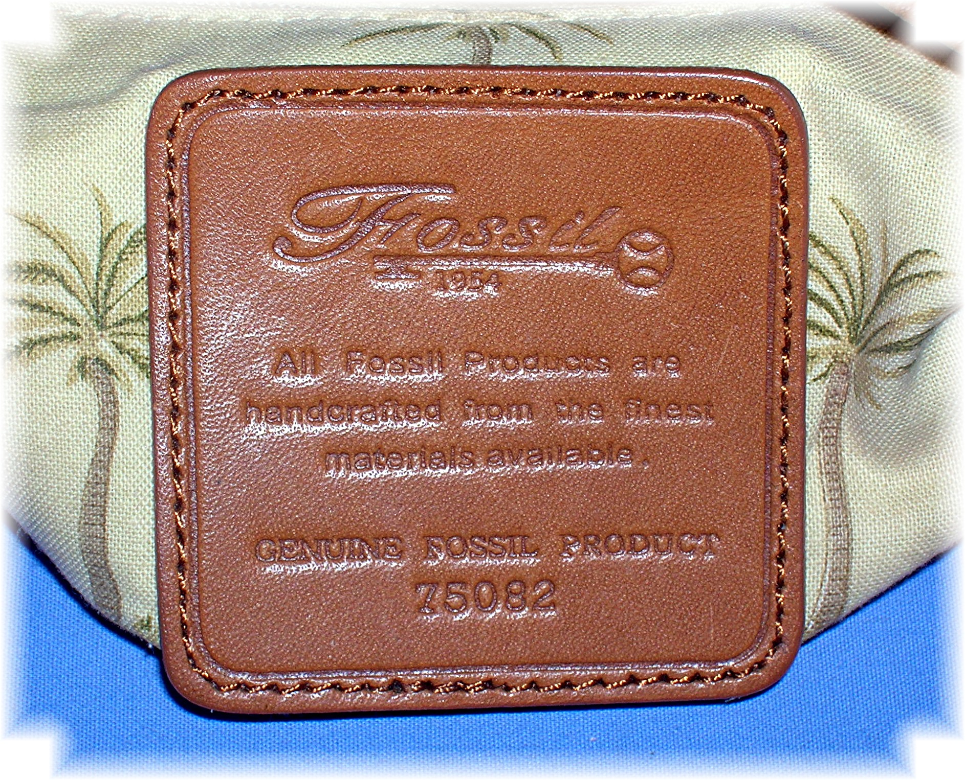 FOSSIL Tan Woven Leather Purse