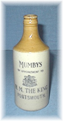 English Stone MUMBY'S Ginger Beer Bottle
