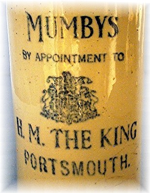 English Stone MUMBY'S Ginger Beer Bottle