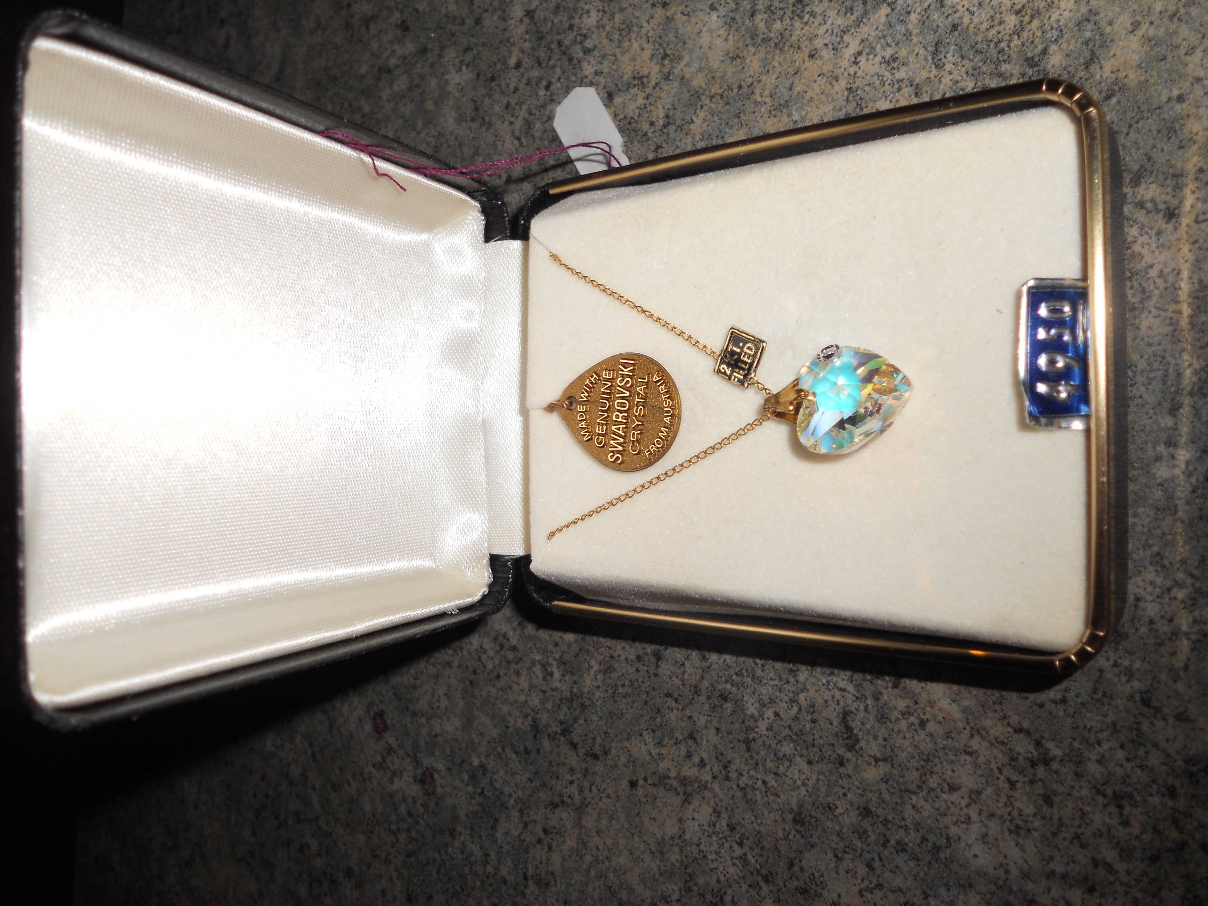 Swarovski Crystal Heart Necklace Gold Chain