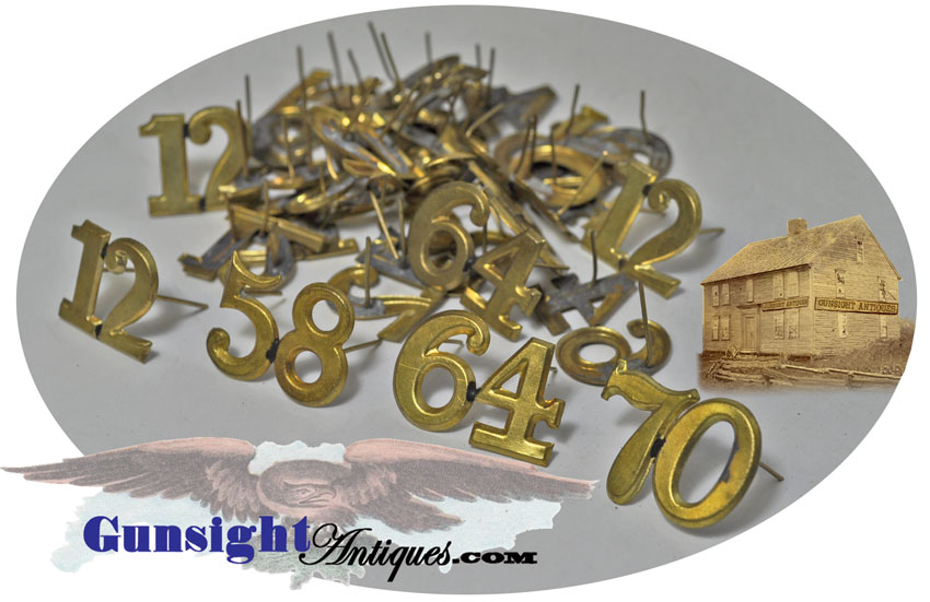 Original Civil War – one piece / two digit -  REGIMENTAL NUMERALS
