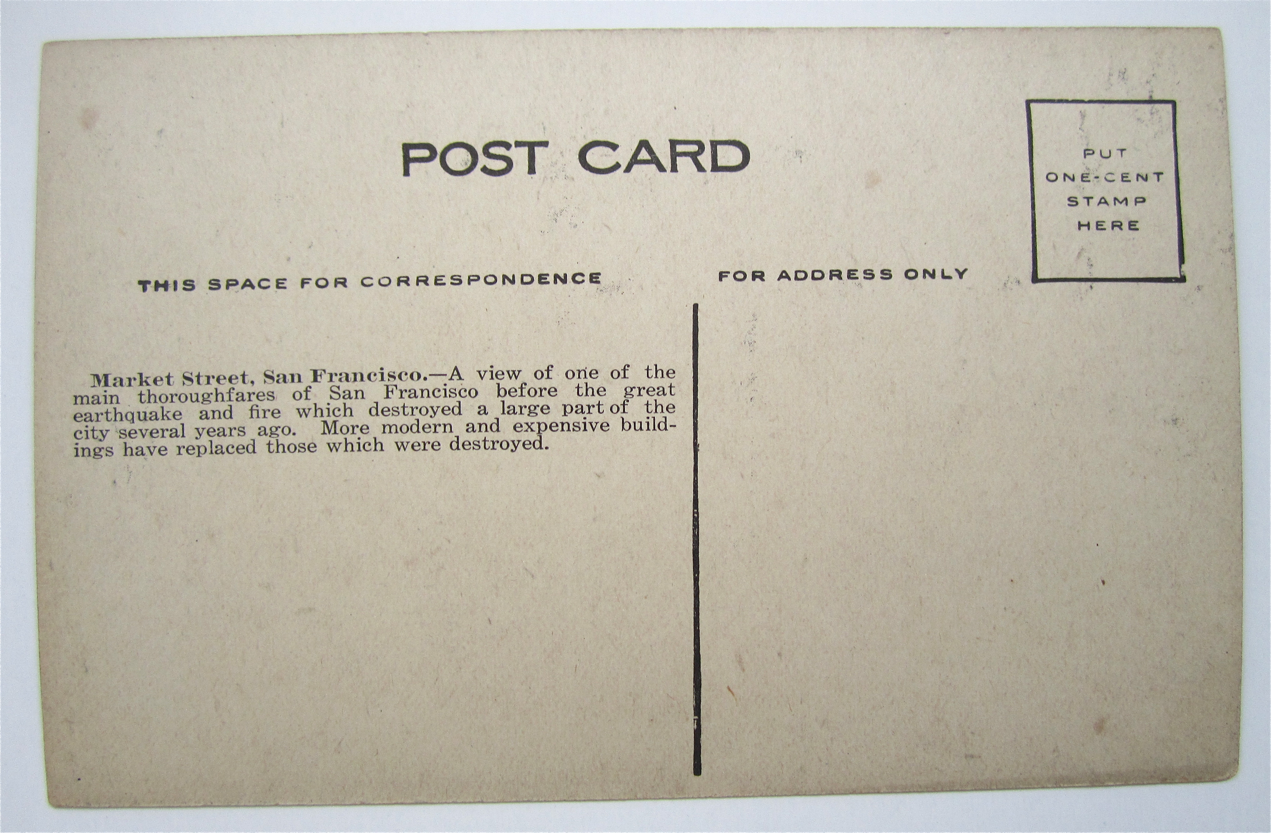 Market Street, San Francisco Postcard