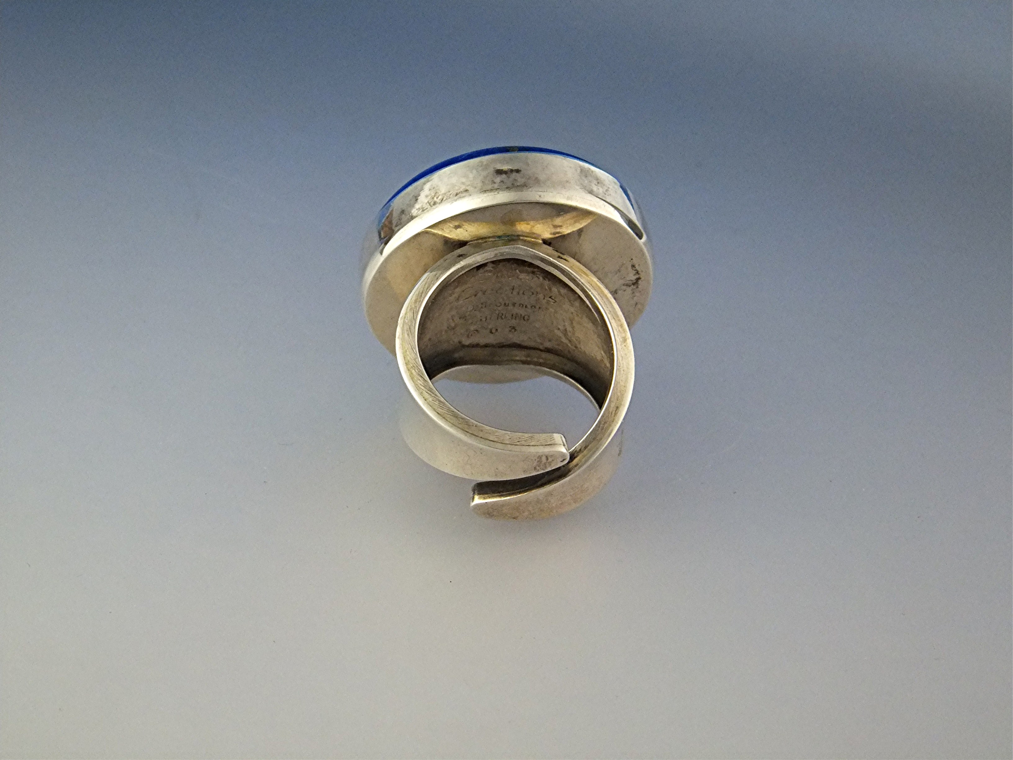 David Troutman Sterling Silver Afghan Lapis  Ring