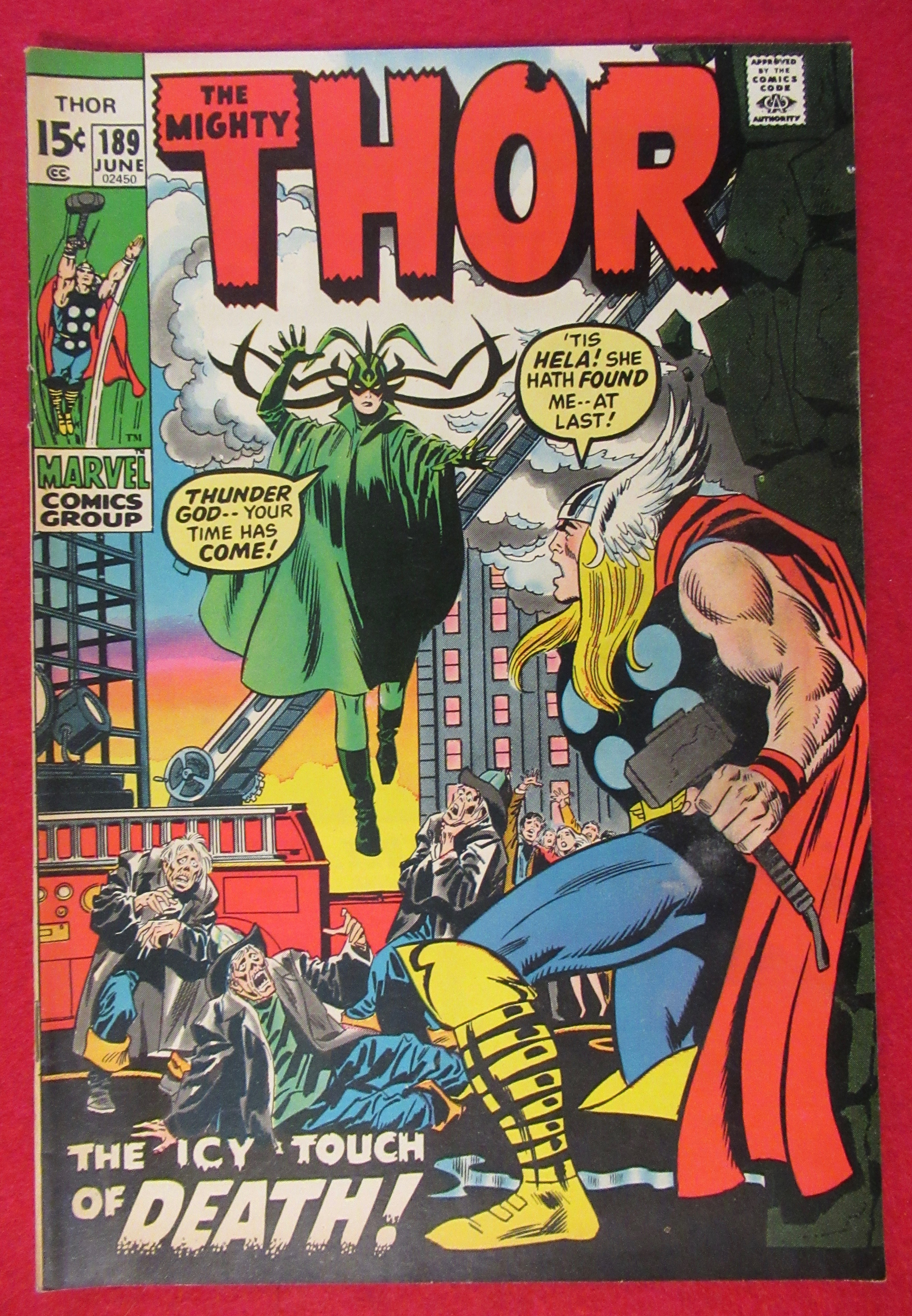 Mighty Thor Comic June 1971 Icy Touch Of Death