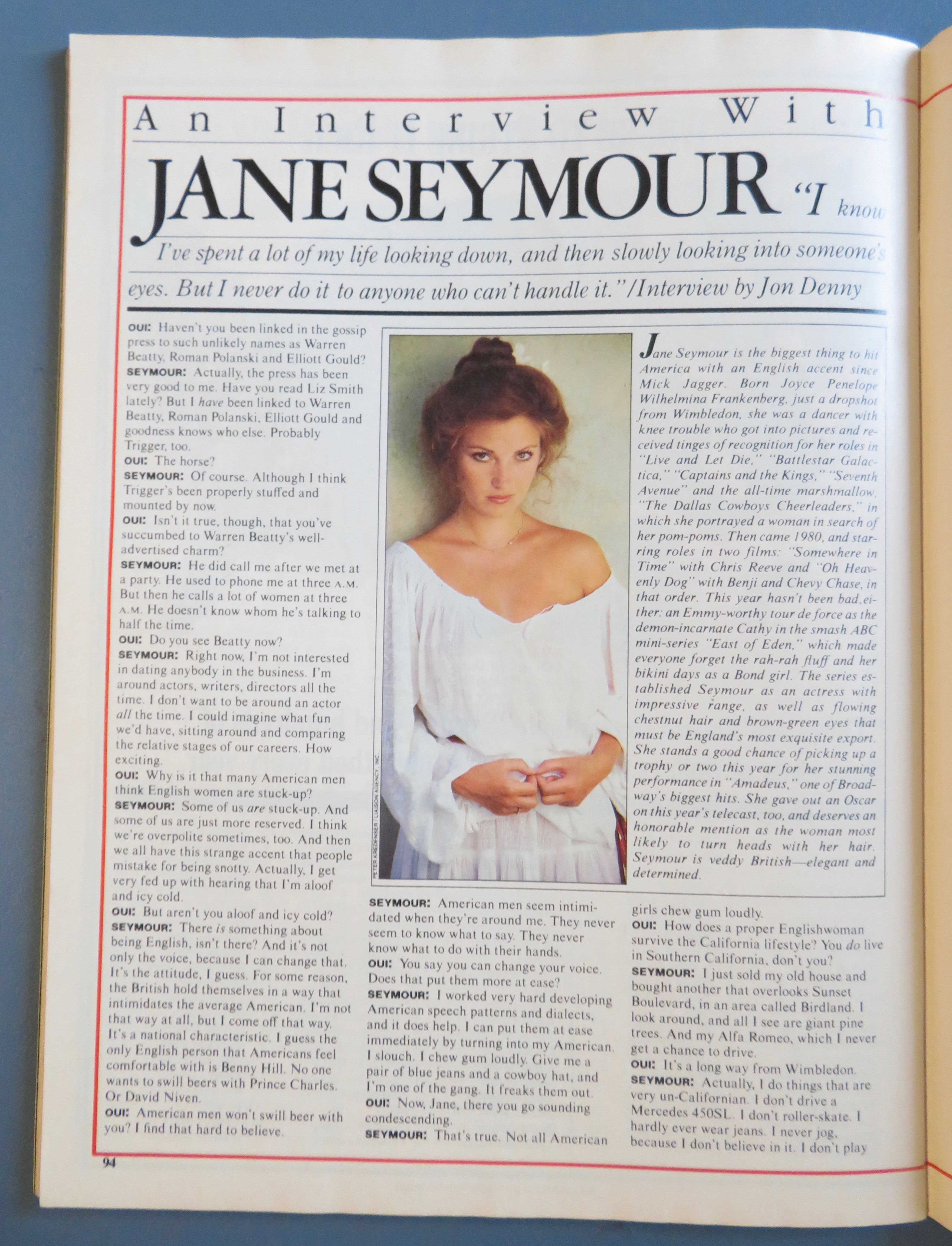 Oui Magazine August 1981 Faith