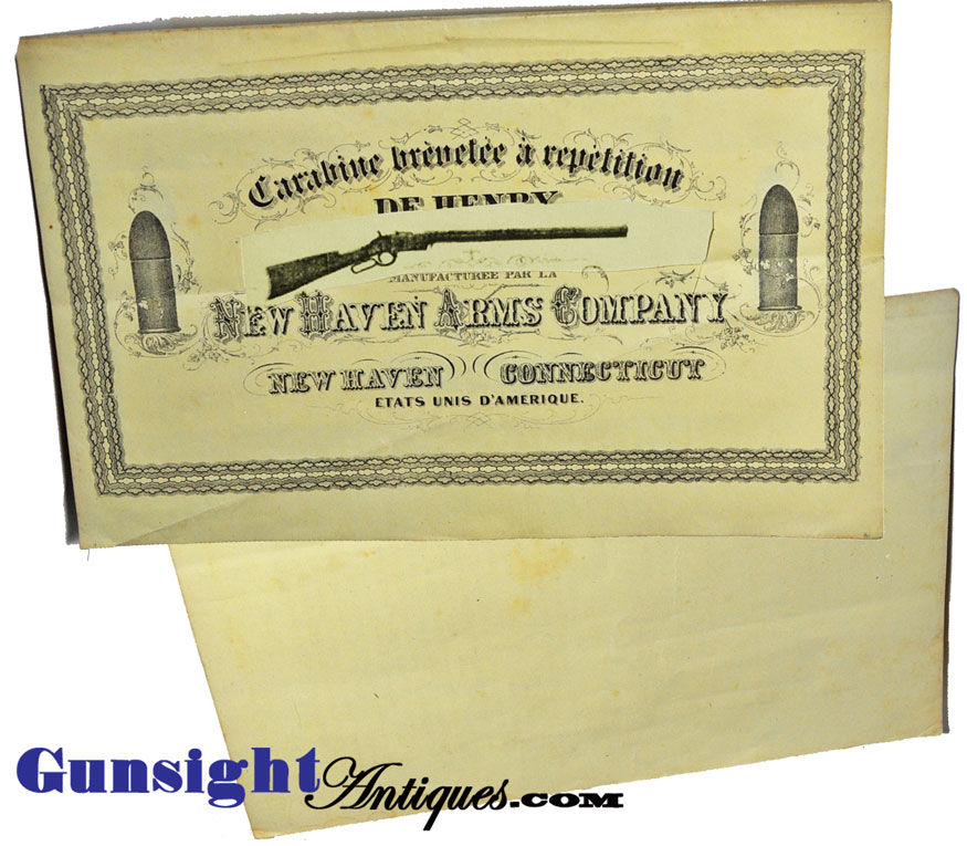 ultra-Rare! ORIGINAL – 1865 HENRY RIFLE CATALOGUE / Brochure