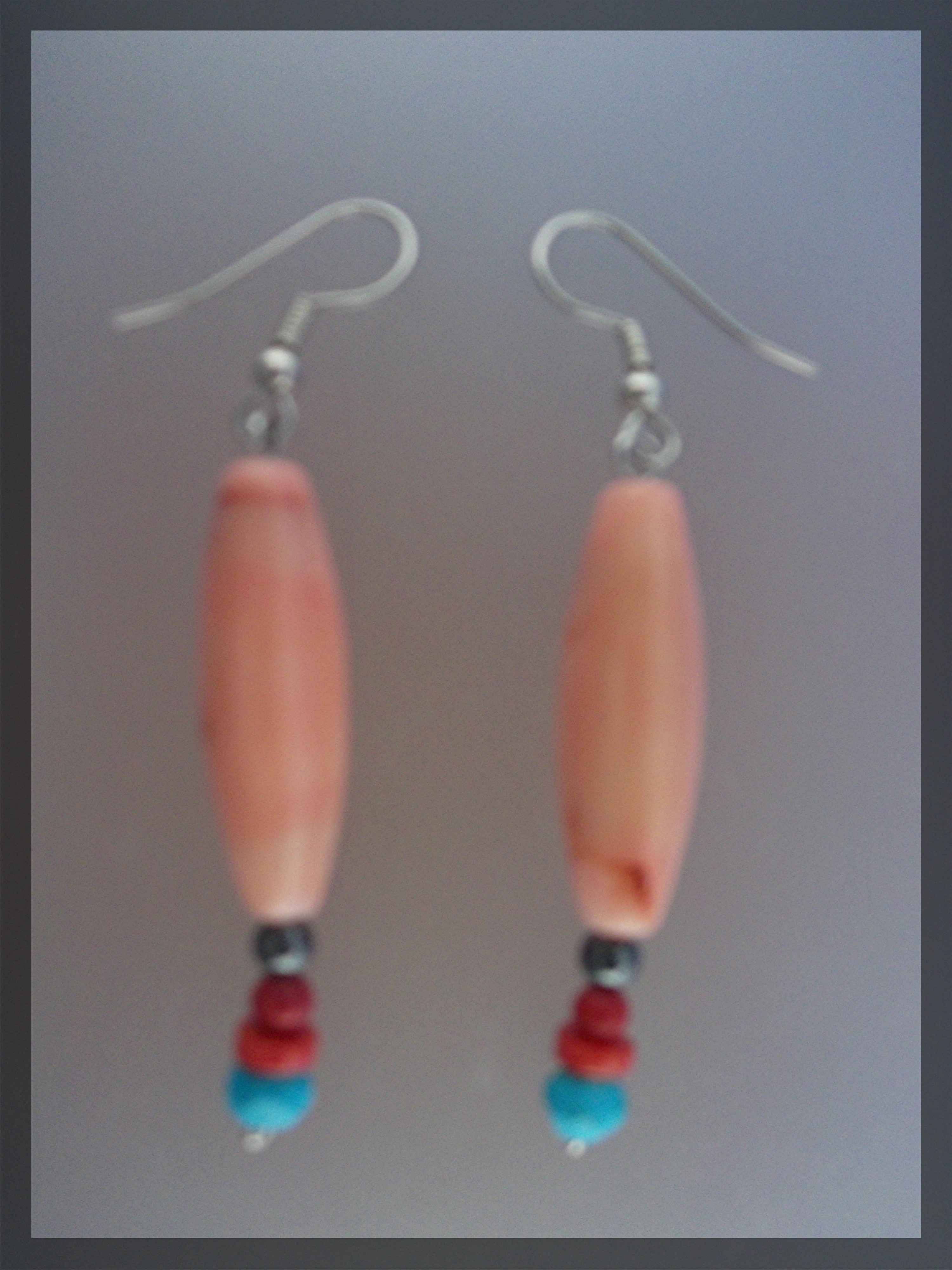 Necklace Pink Red Coral Turquoise Hematite AUDIE YAZZIE