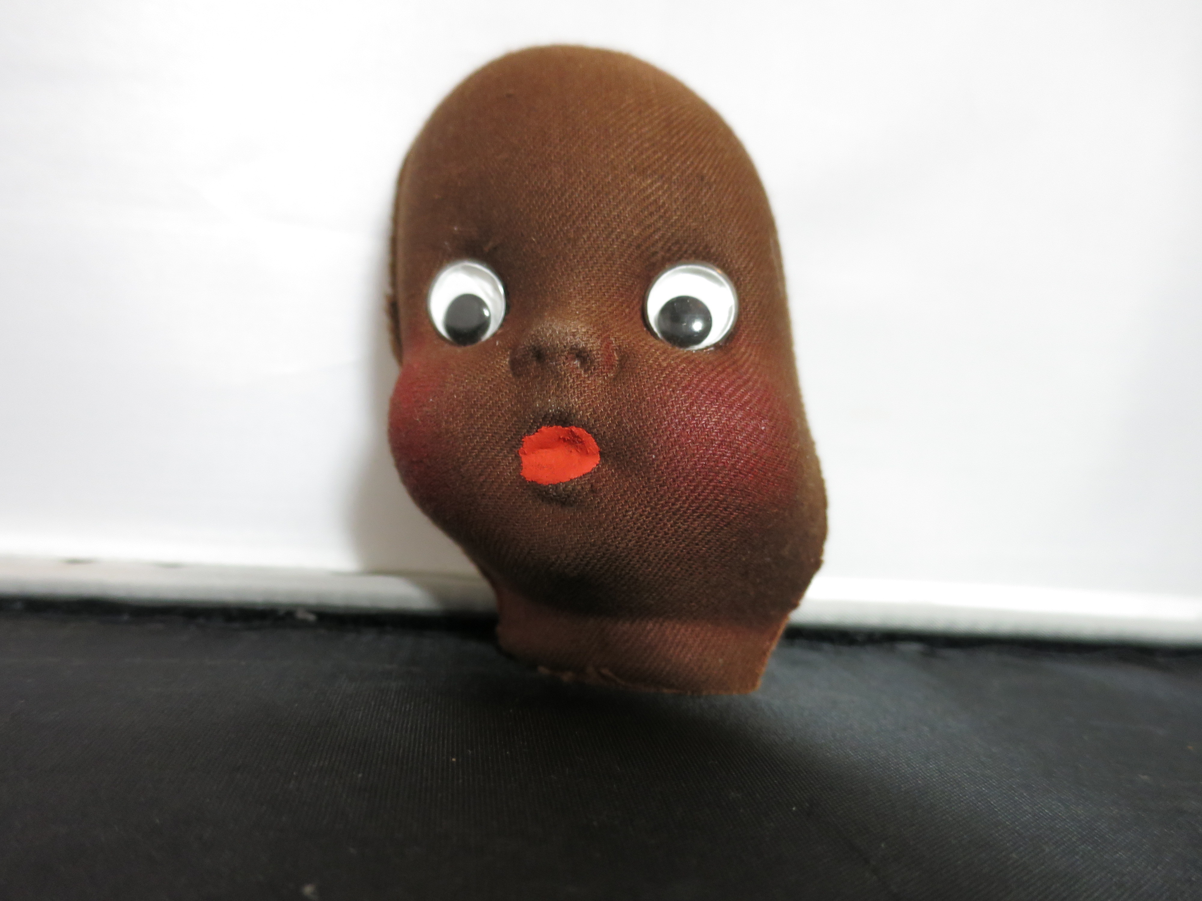Craft Doll Face Mask Black African American goggle eye cloth