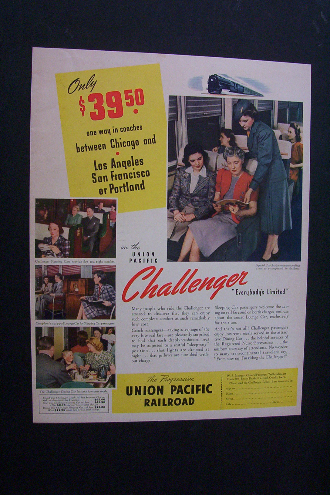 1941 Dual Ad: Union Pacific  & U.S. Rubber Co.