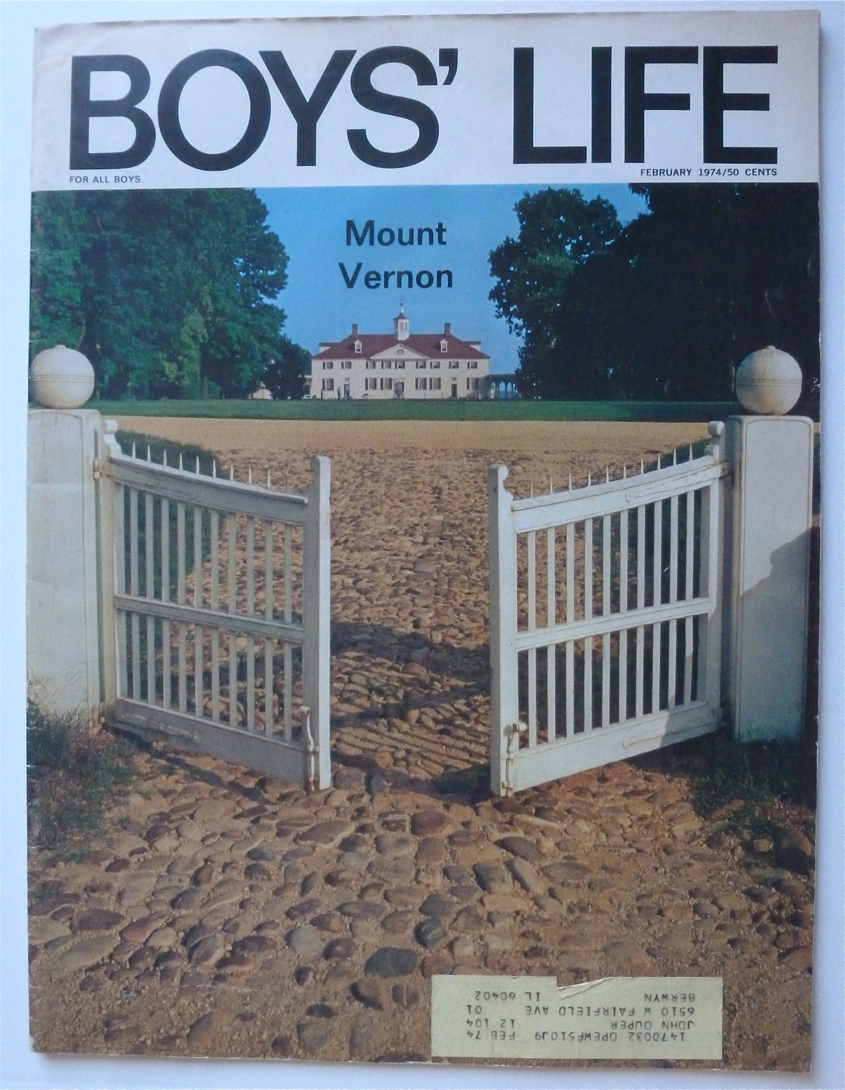 Boys Life Magazine February 1974 Mount Vernon