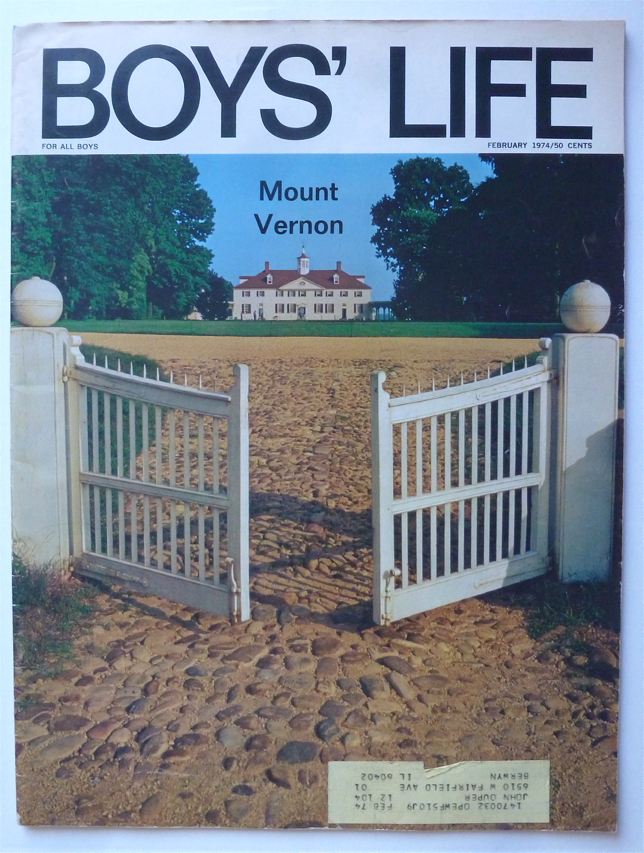 Boys Life Magazine February 1974 Mount Vernon