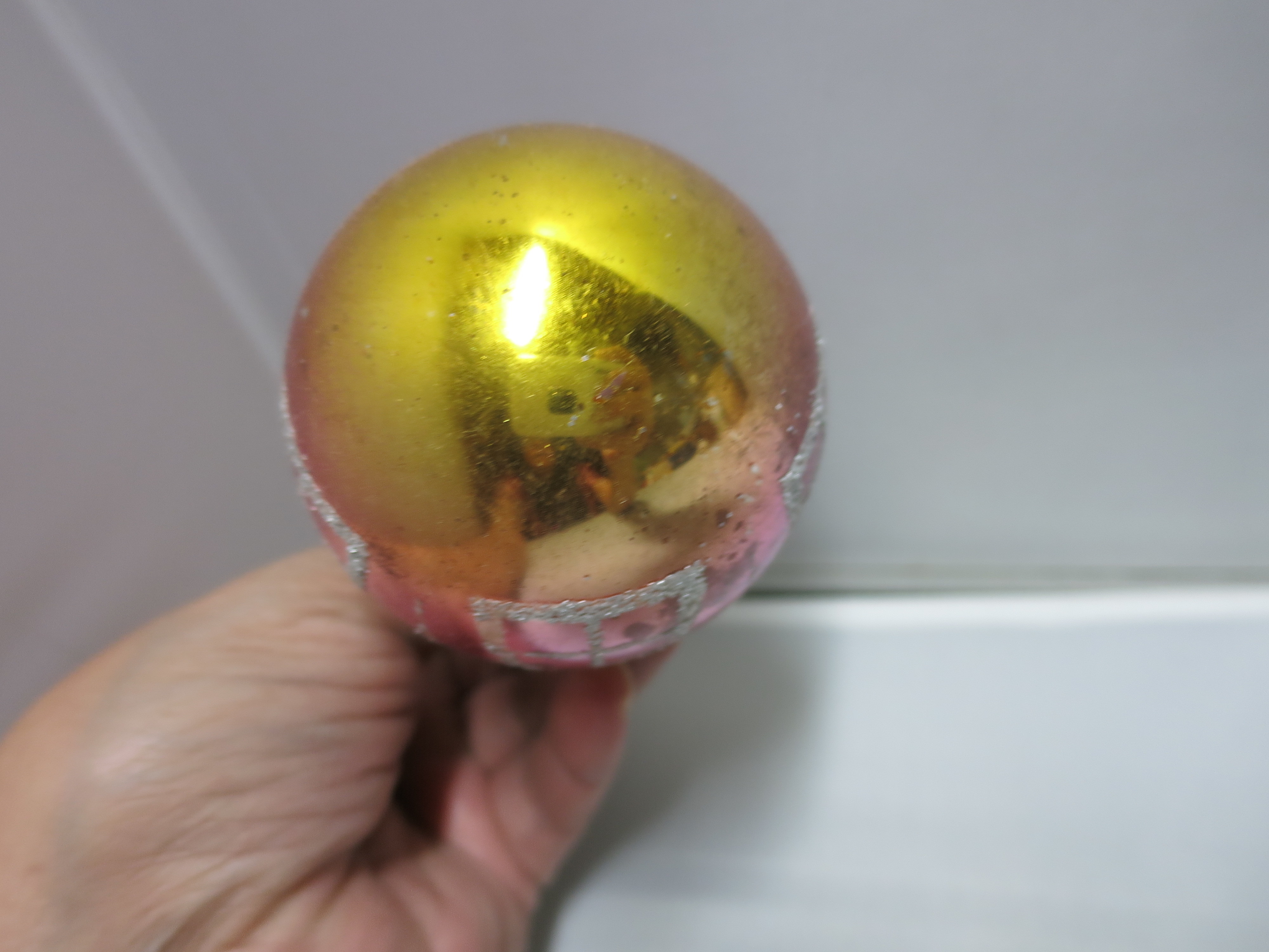 Vintage Mercury Glass Bulb Ornament Windows Stars Shiny Brite