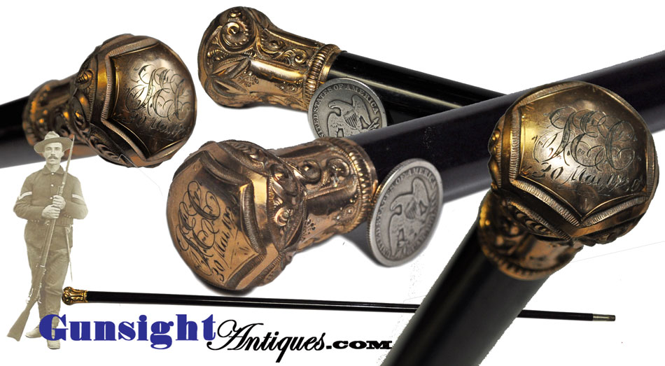 Spanish American War era Veteran – Gold Headed CANE