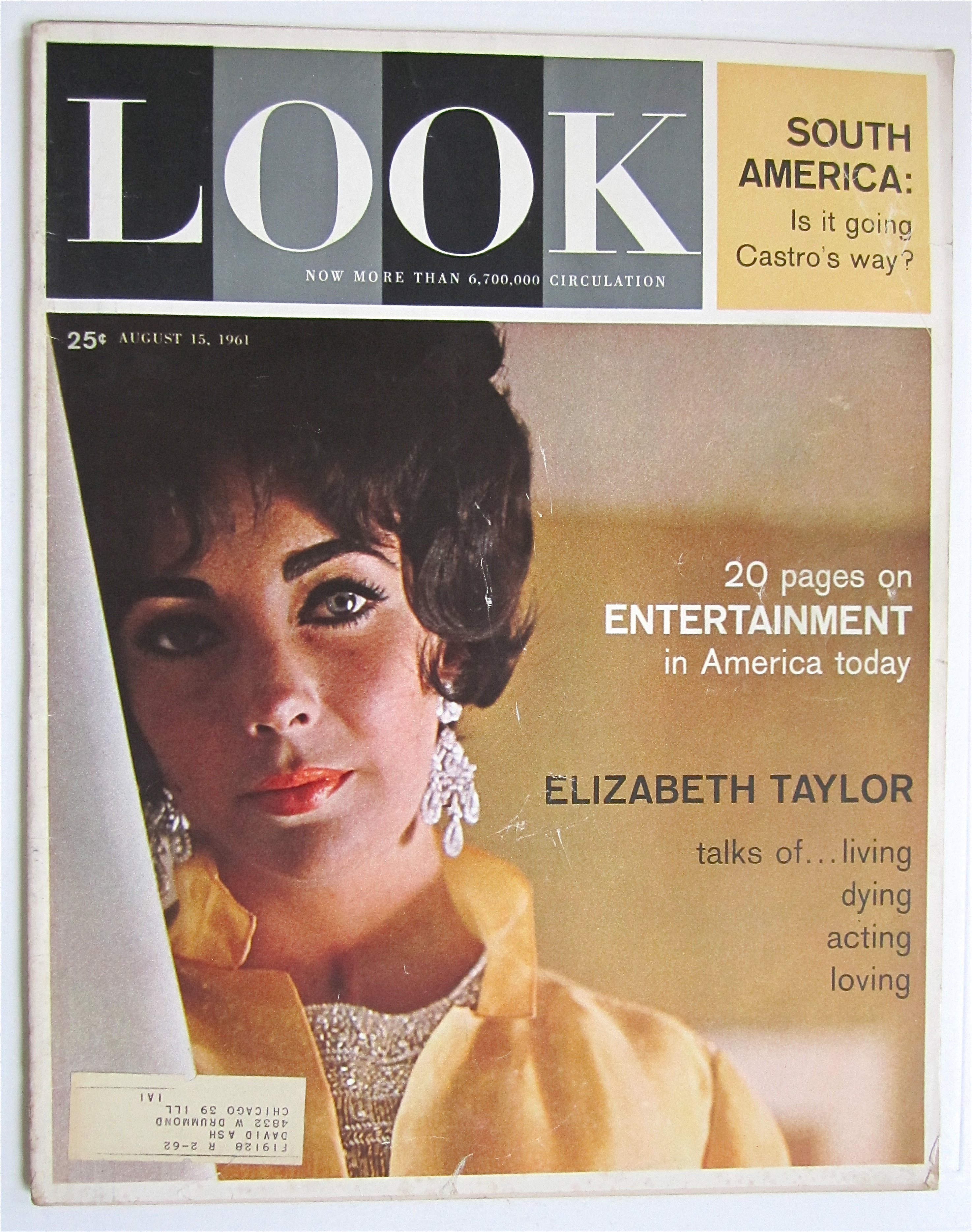 Look Magazine August 15, 1961 Elizabeth Taylor