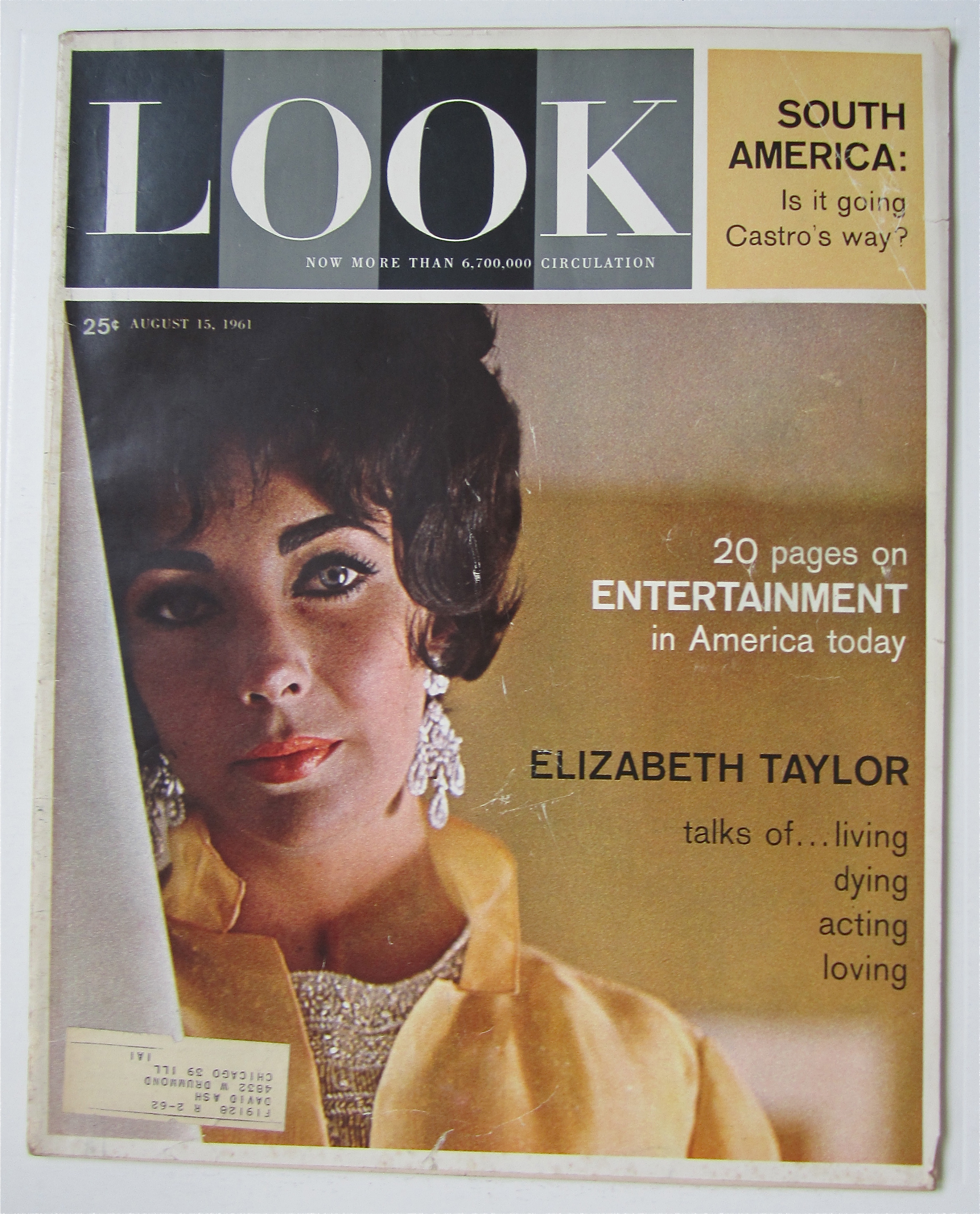 Look Magazine August 15, 1961 Elizabeth Taylor
