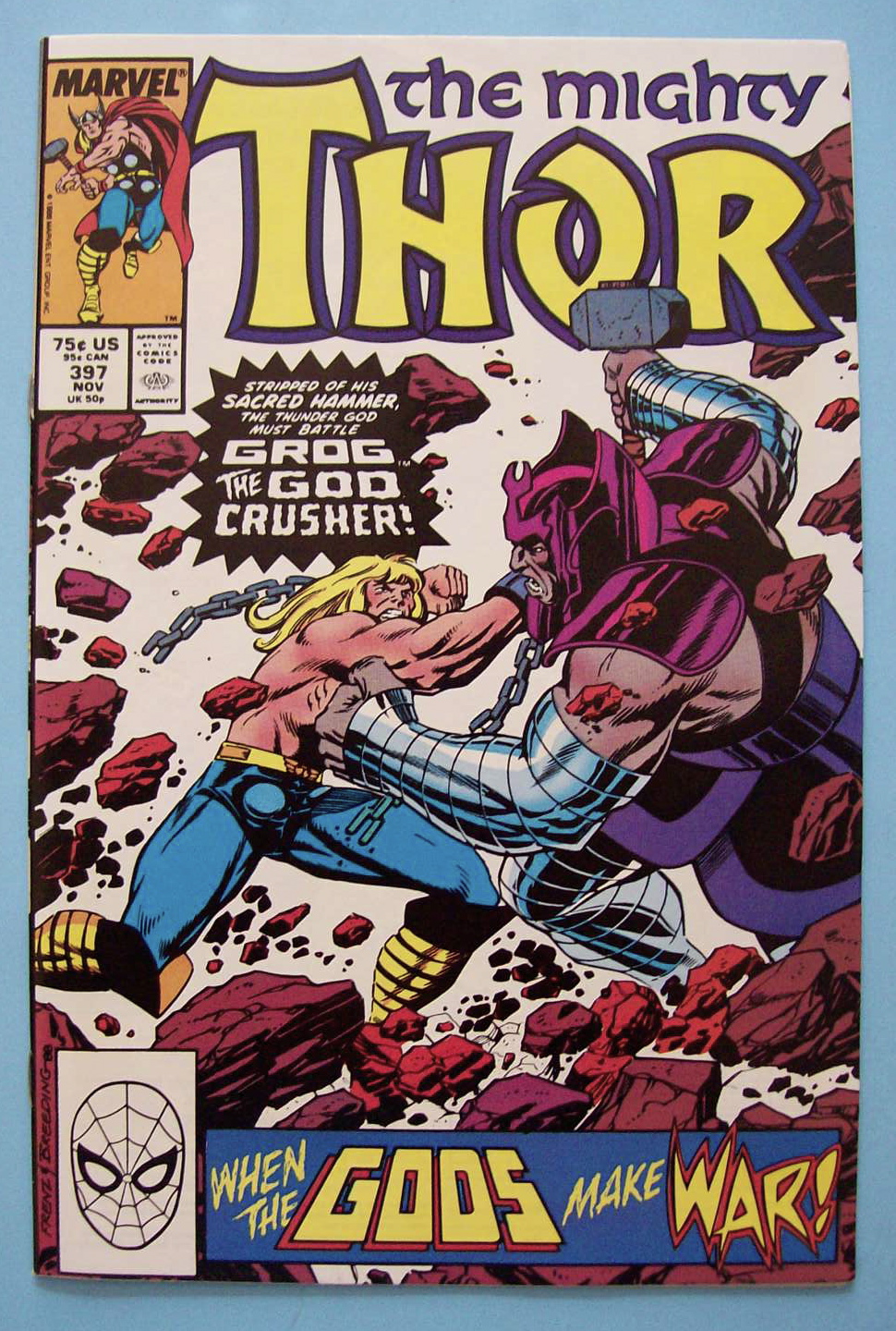 Mighty Thor Comics - Nov 1988 - When The Gods Make War