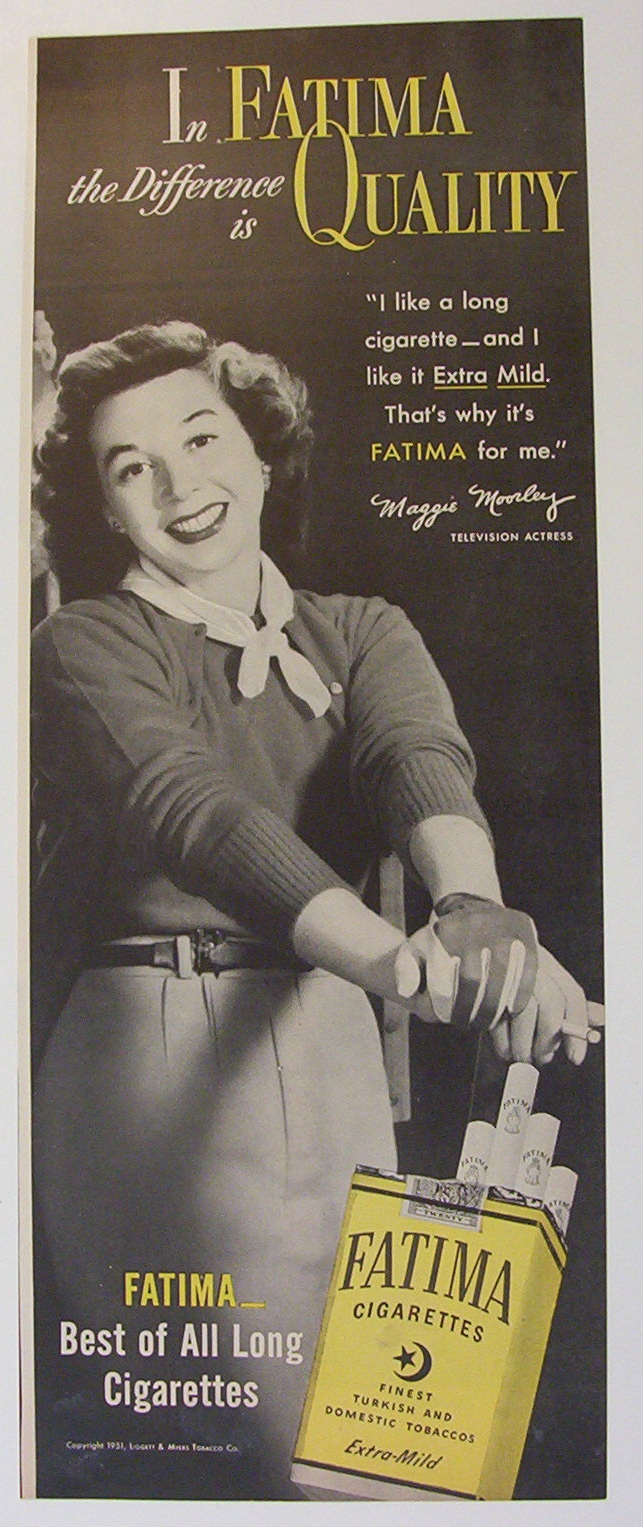 1951  Fatima  Cigarettes