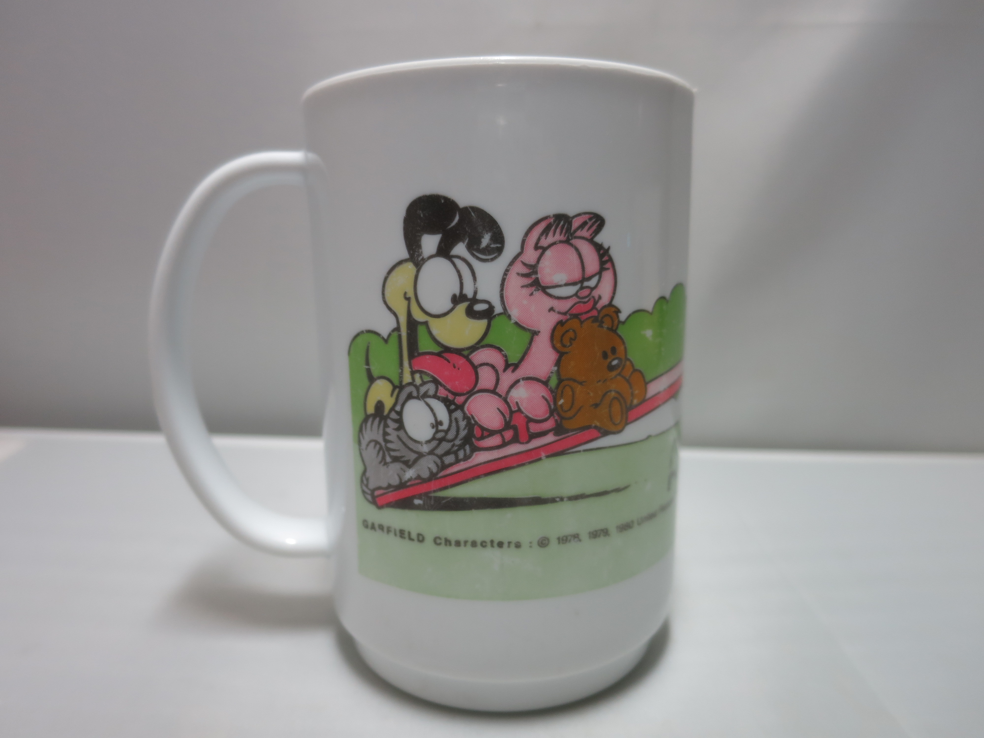 Vintage McDonalds plastic Garfield Cup Mug 1980